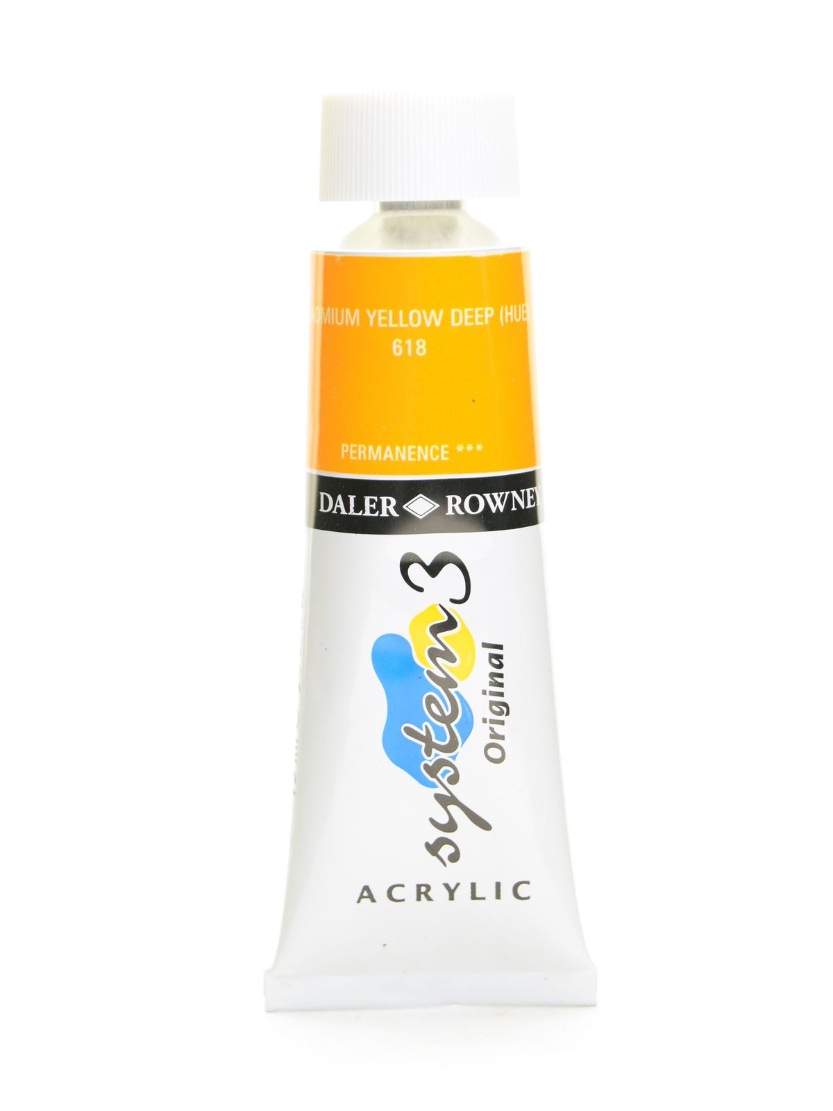 System 3 Acrylic Colour Cadmium Yellow Deep Hue 75 Ml