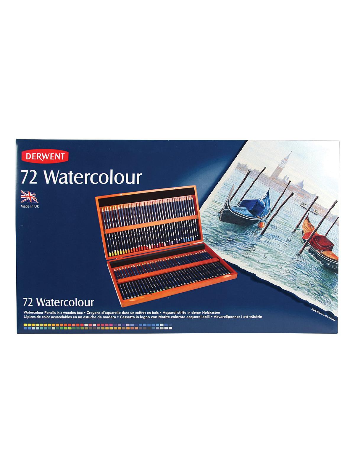 Watercolor Pencil Hardwood Box Set set of 72