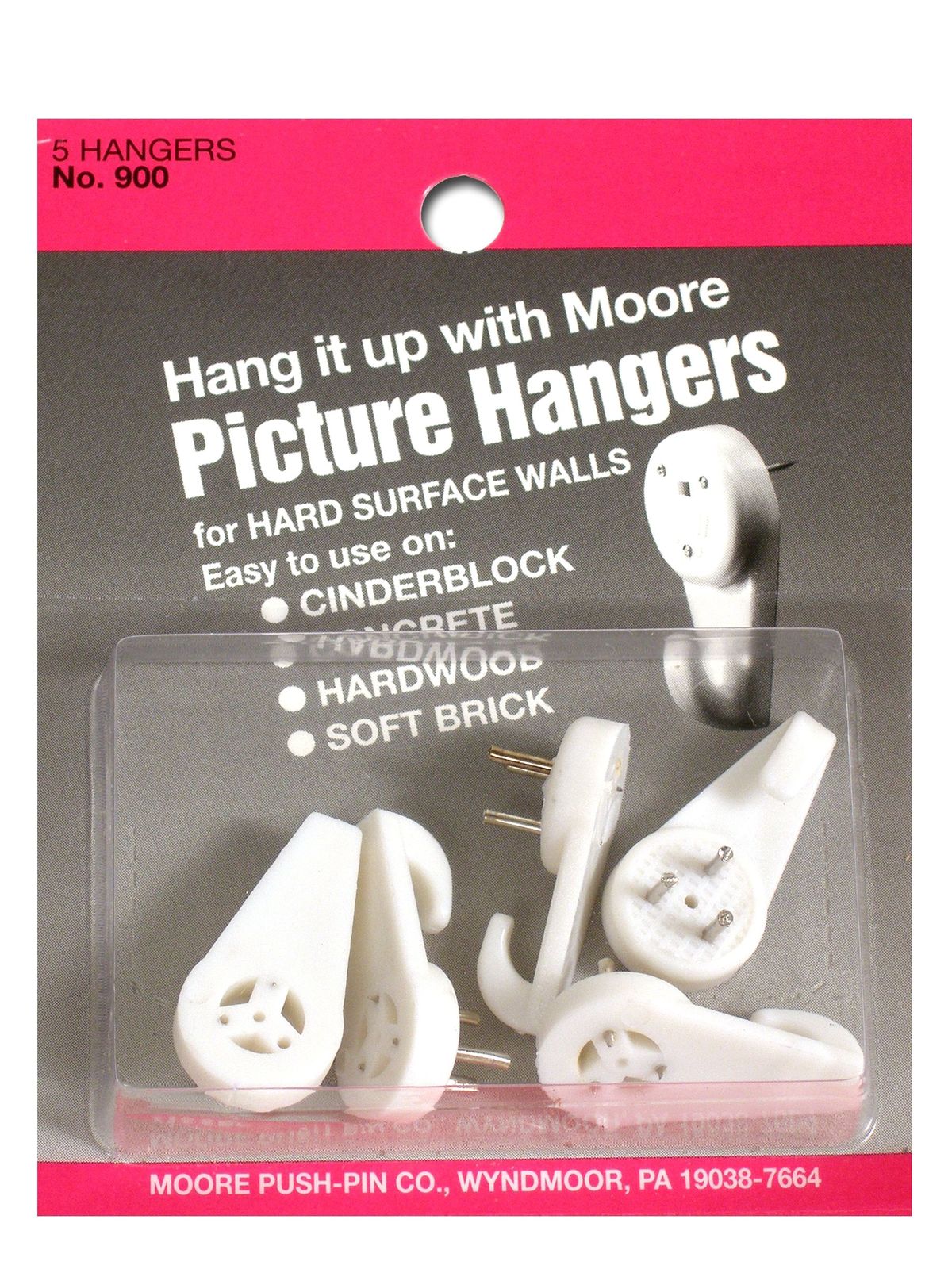 Hardwall Picture Hangers Up To 15 Lbs. Pack Of 5