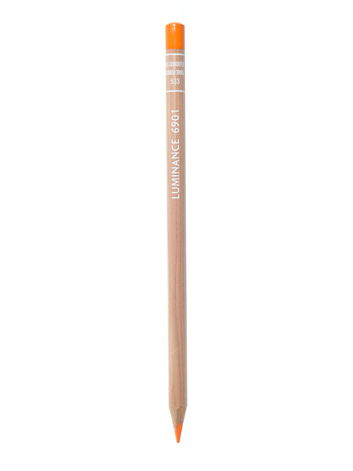 Professional Luminance Colored Pencils dark cadmium orange 533