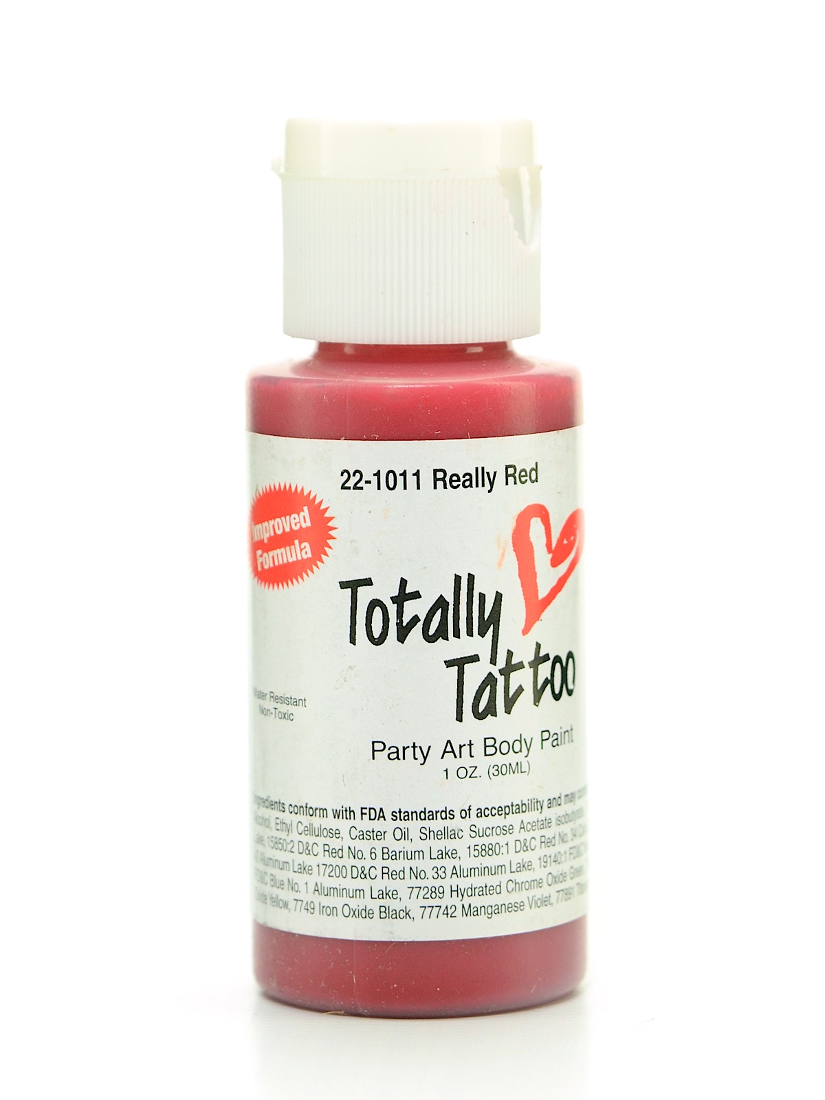 Totally Tattoo System Body Paint Really Red 1 Oz.