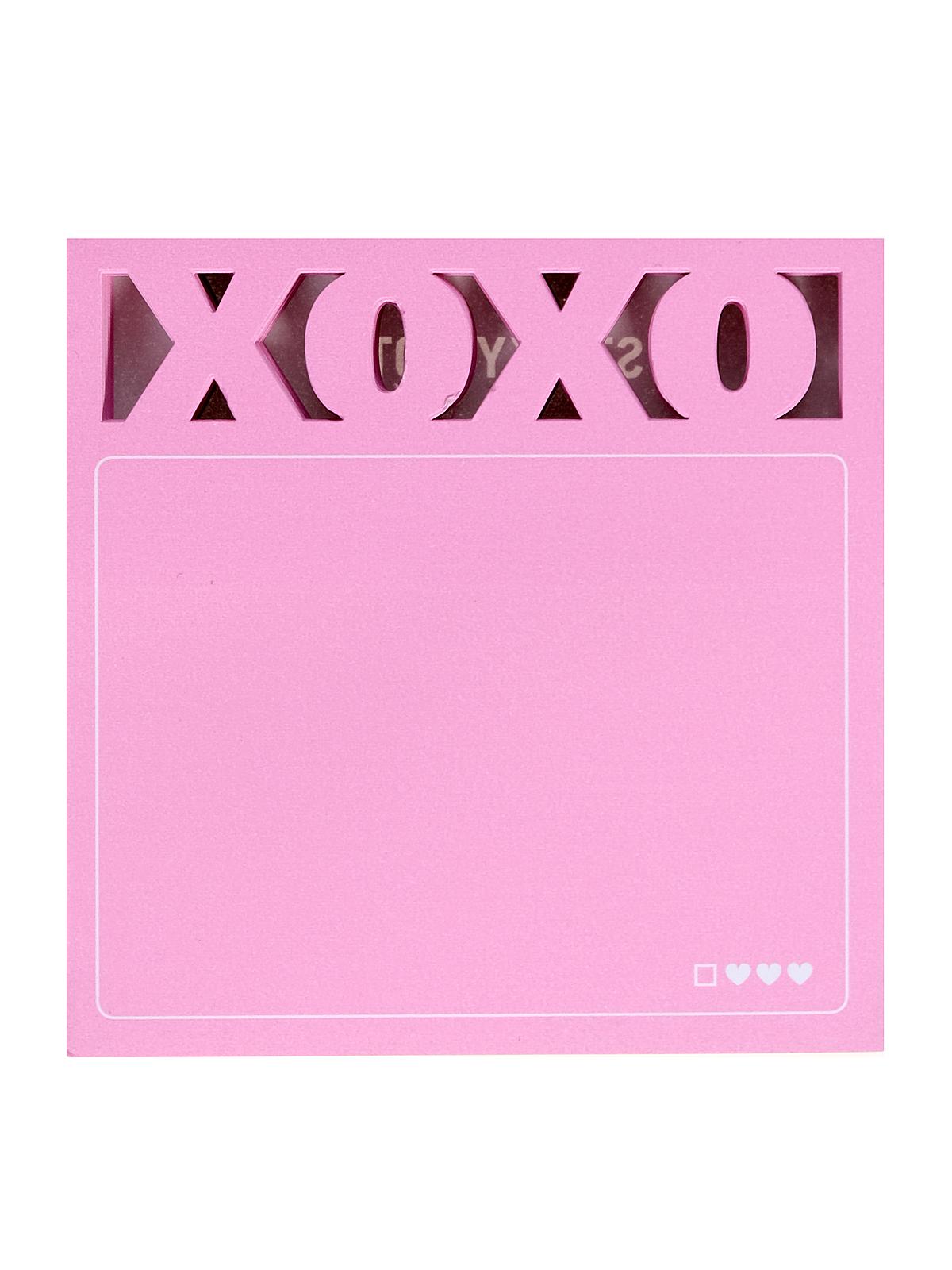 Diecut Sticky Notes xoxo 3 in. x 3 in. 75 sheet pad