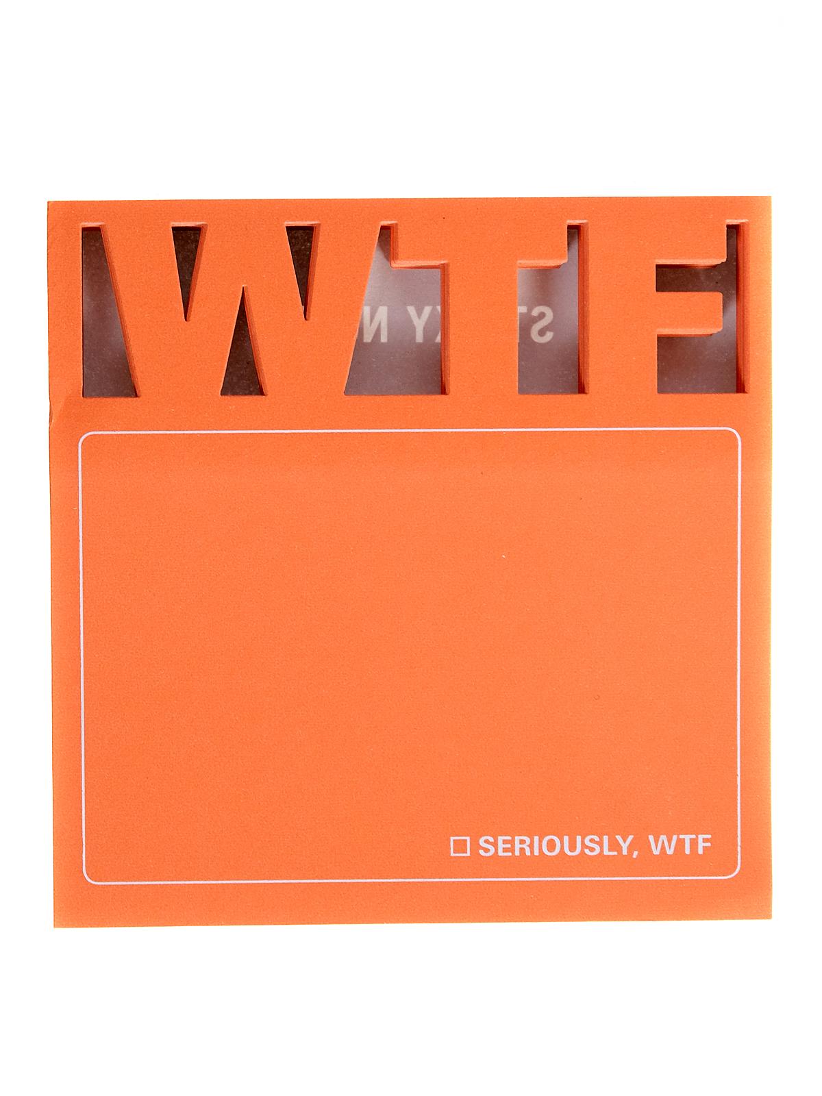 Diecut Sticky Notes WTF 3 in. x 3 in. 75 sheet pad