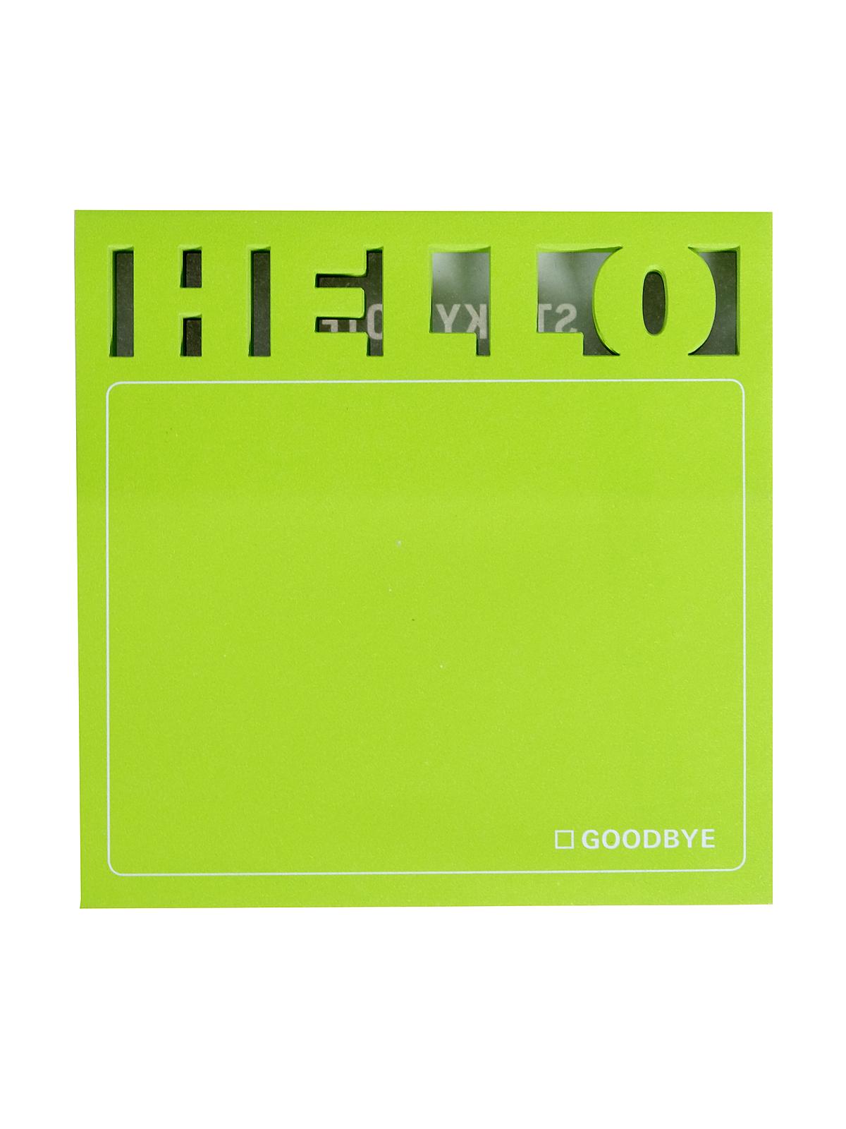 Diecut Sticky Notes hello 3 in. x 3 in. 75 sheet pad