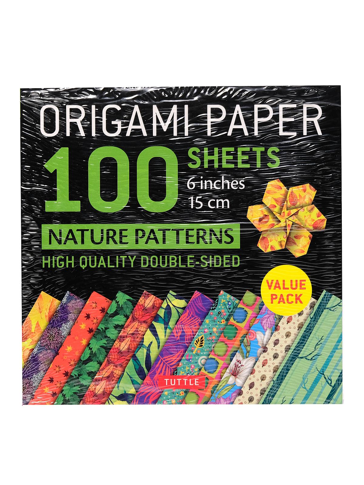 Origami Paper Nature Patterns 6 x 6, 100 sheets