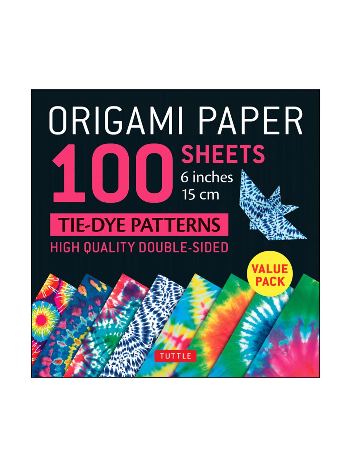 Origami Paper tie-dye patterns 6 x 6, 100 sheets