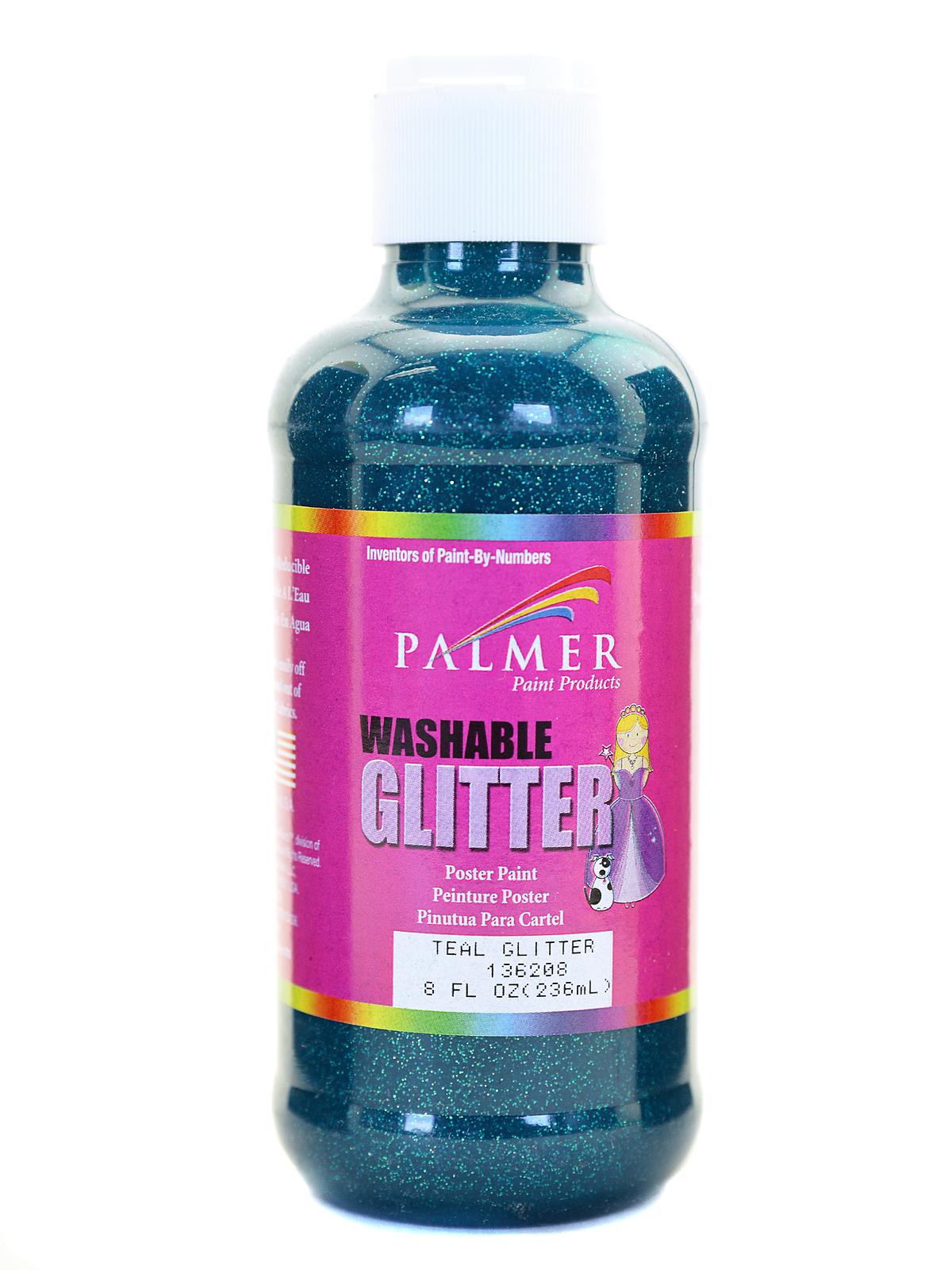 Washable Glitter Poster Paint Teal Glitter