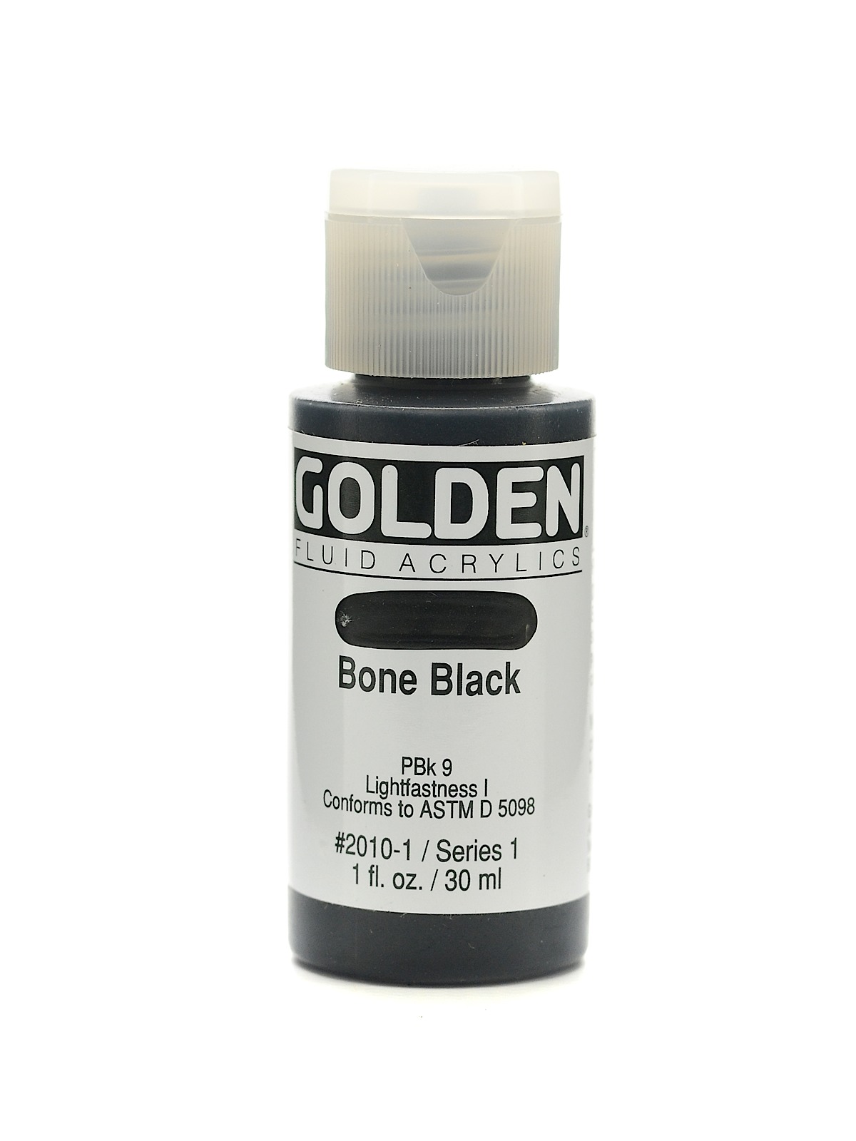 Fluid Acrylics bone black 1 oz.