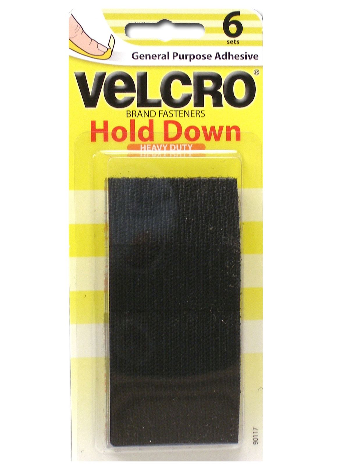 Heavy Duty Hold Down black pack of 6 pairs