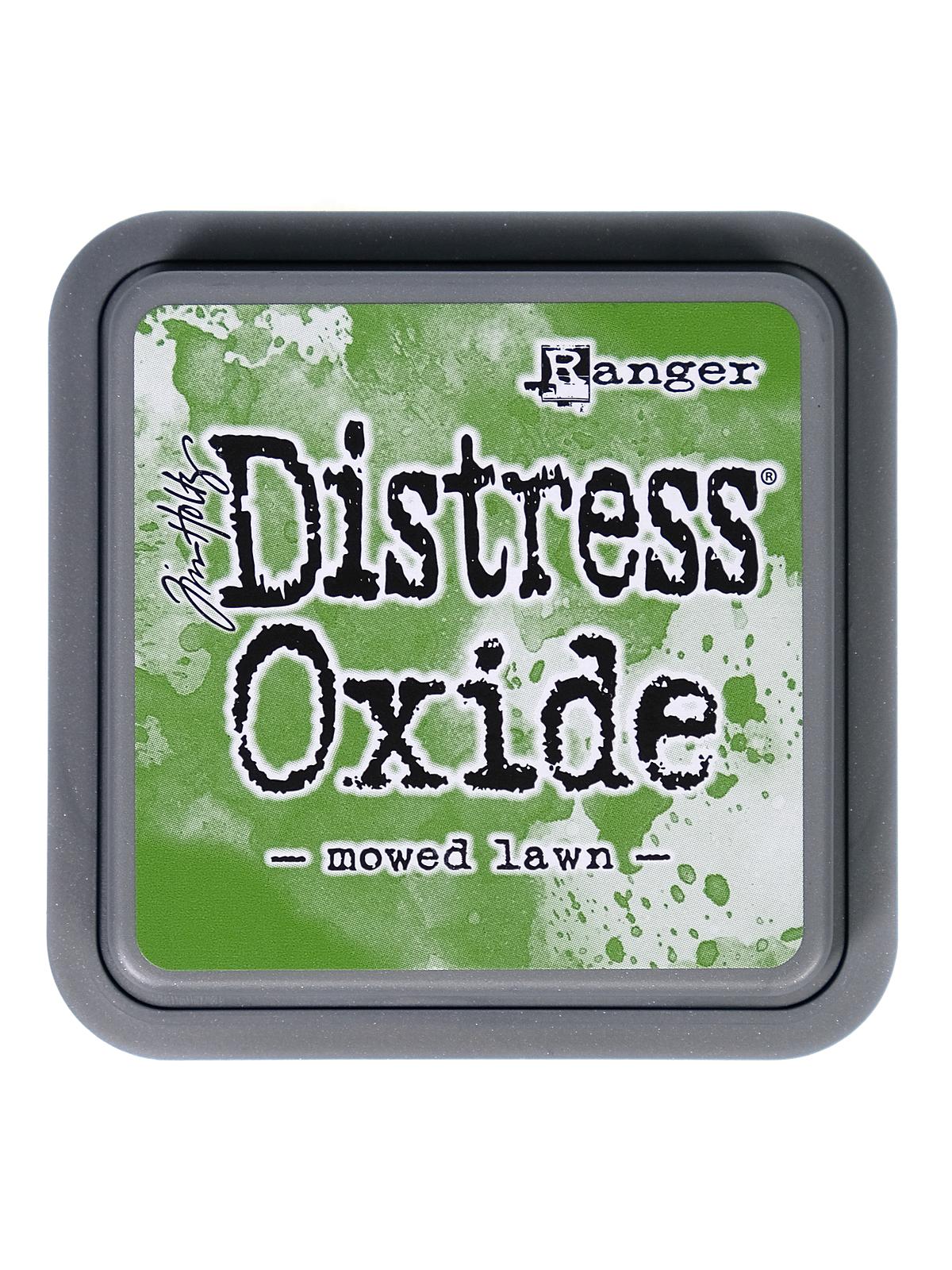 Tim Holtz Distress Oxides mowed lawn pad