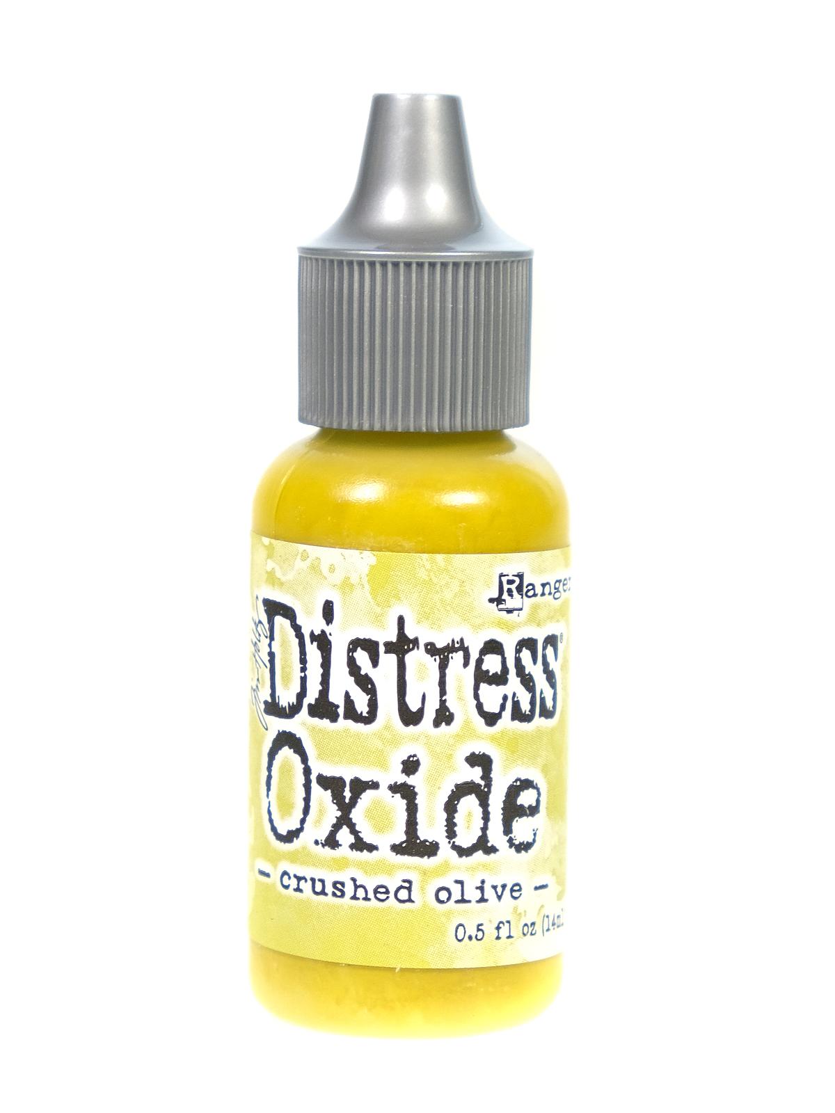Tim Holtz Distress Oxides crushed olive 0.5 oz. reinker bottle