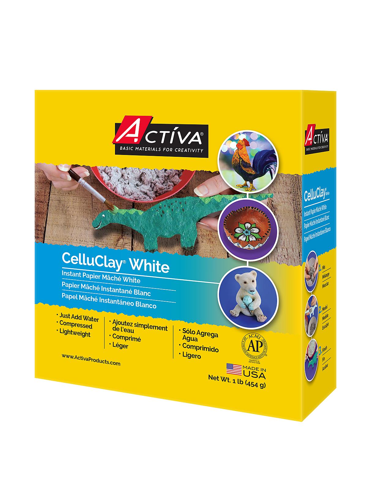 CelluClay Instant Papier Mache 1 lb. bright white