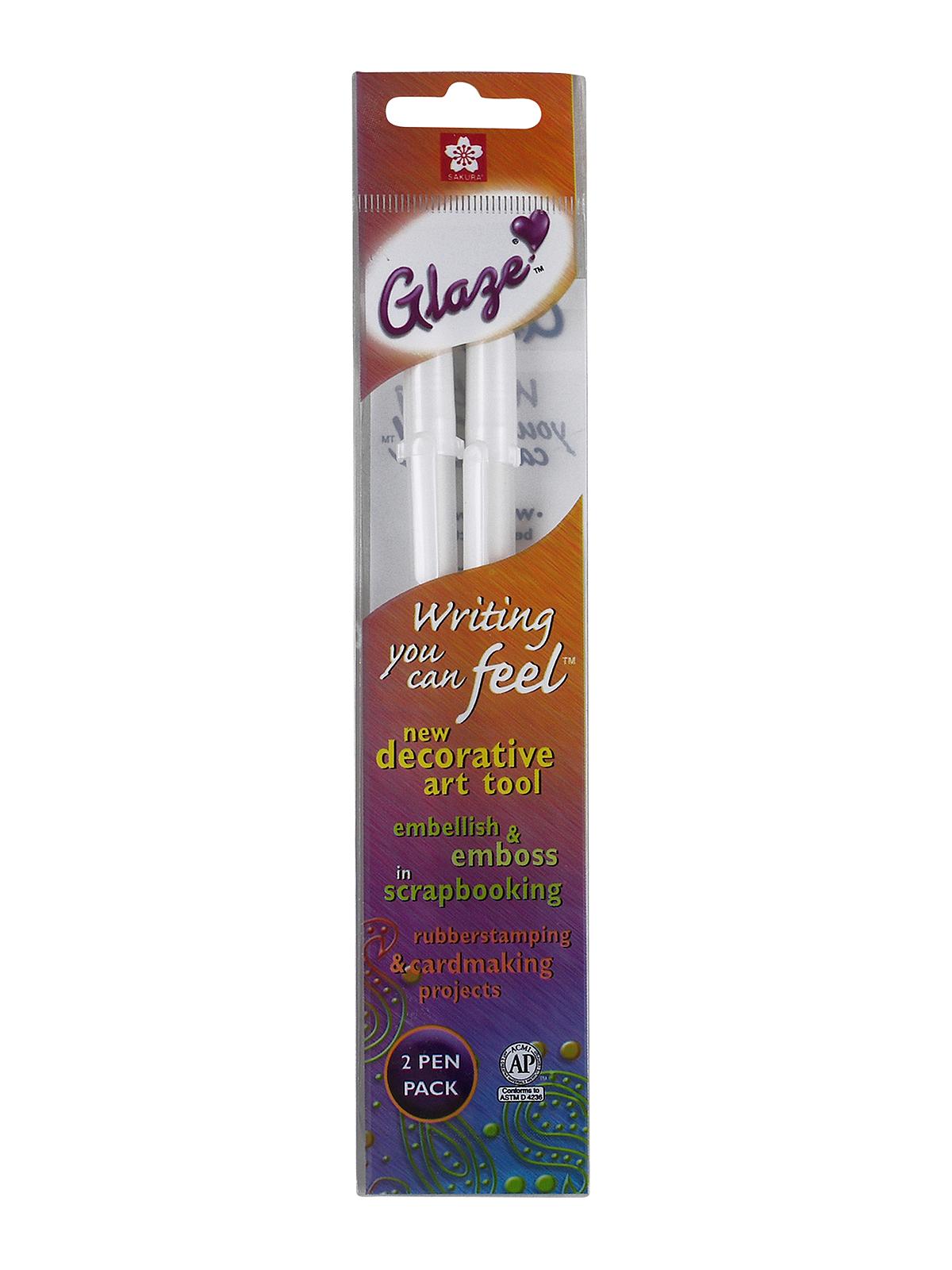 Gelly Roll Glaze Pens White Pack Of 2