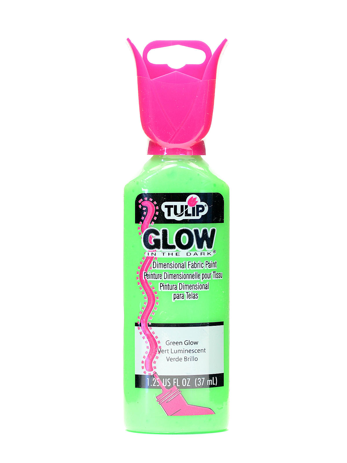Glow In The Dark Dimensional Fabric Paint Green 1 1 4 Oz.