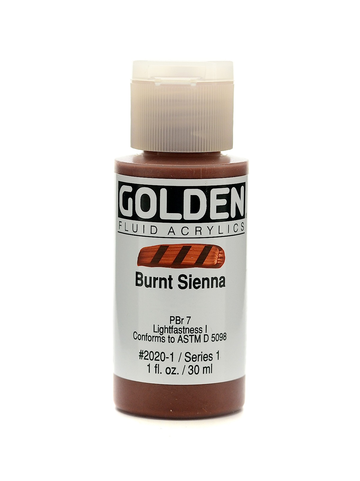 Fluid Acrylics burnt sienna 1 oz.