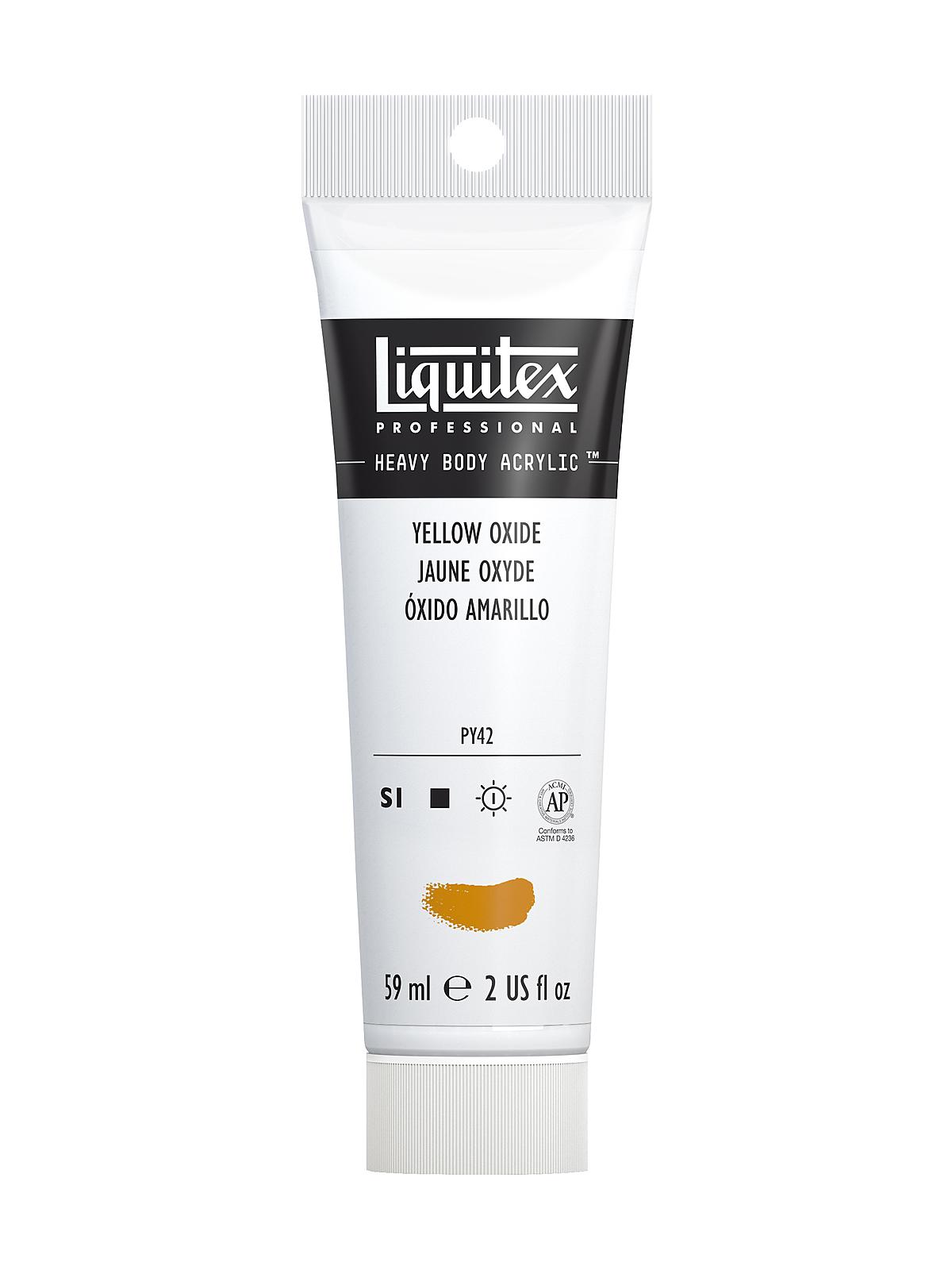 Heavy Body Professional Artist Acrylic Colors yellow oxide 2 oz.
