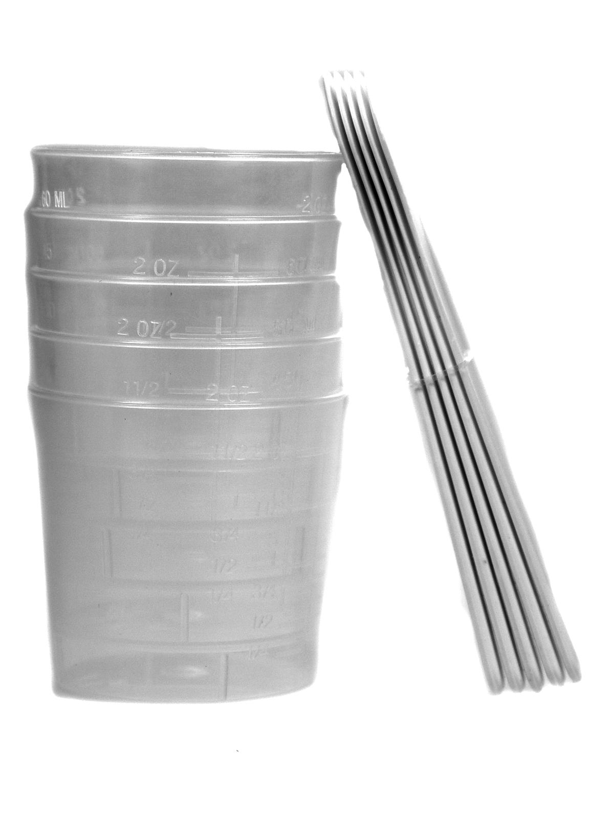 Dina Wakley Media Pouring mixing cups & stir sticks  pack of 5 each