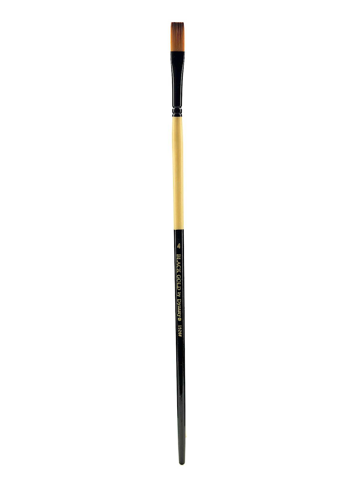 Black Gold Series Long Handled Synthetic Brushes 4 flat 1526F