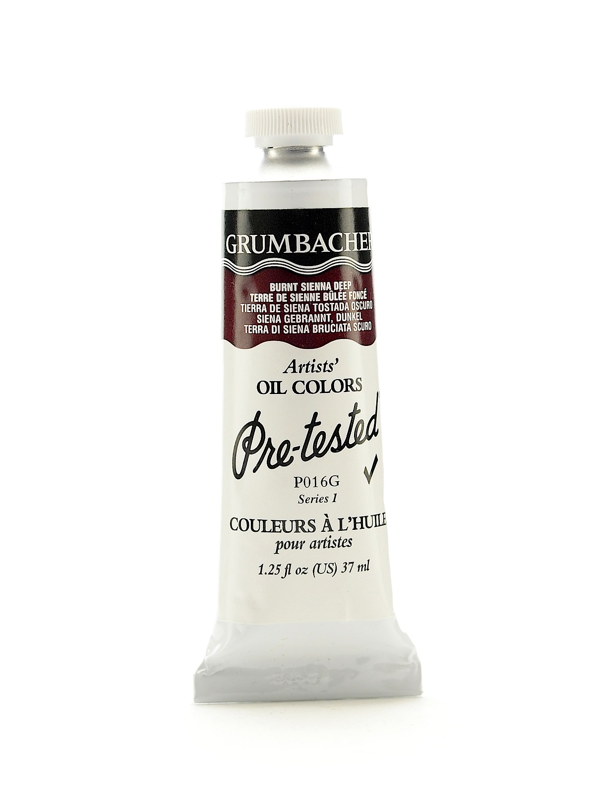 Pre-Tested Artists Oil Colors burnt sienna deep P016 1.25 oz.