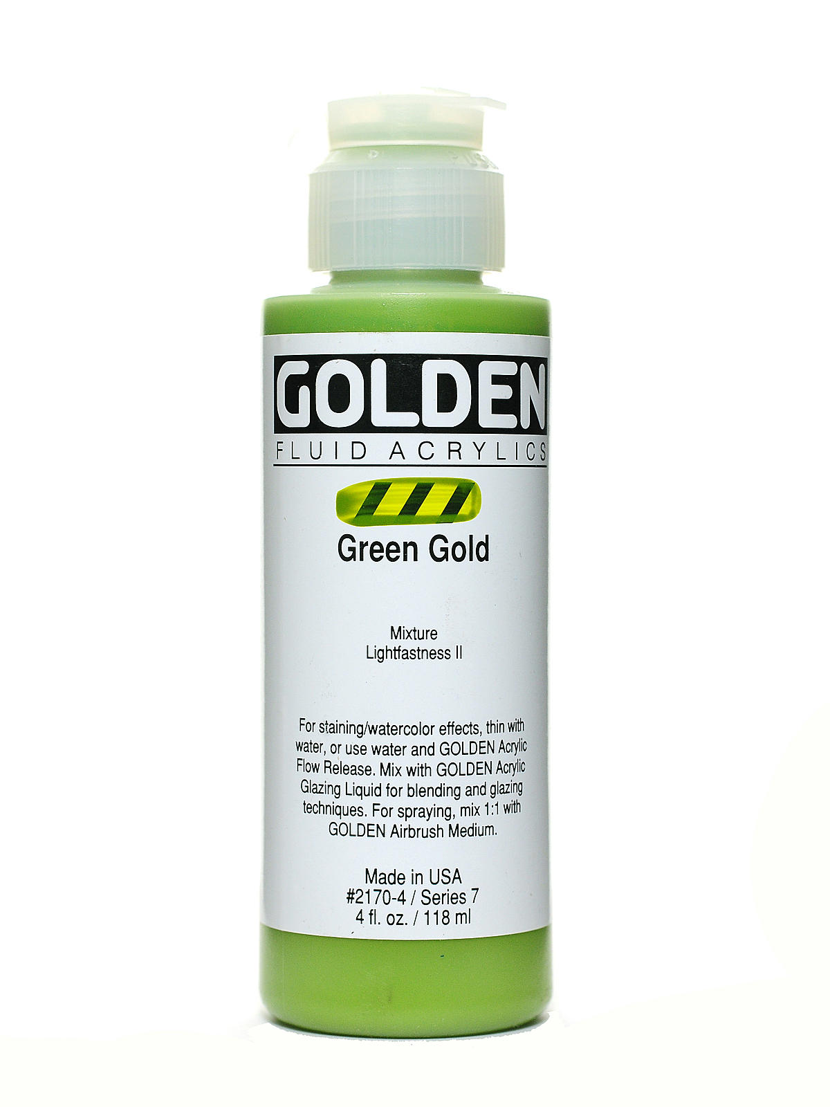 Fluid Acrylics green gold 4 oz.