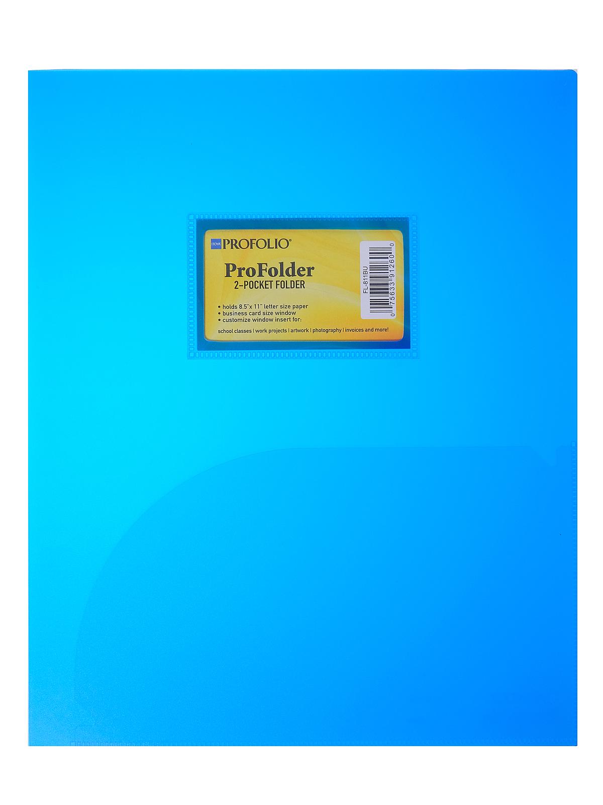 Profolder 2-pocket Folder 8 1 2 In. X 11 In. Blue