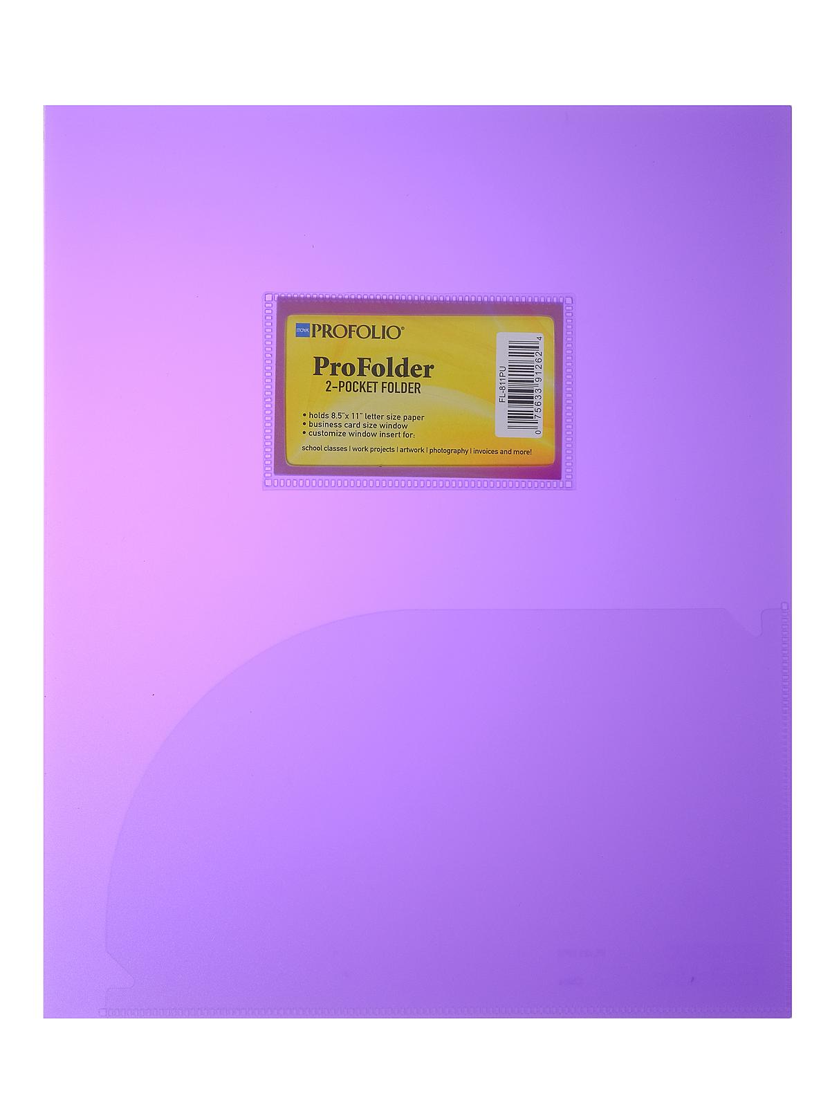 ProFolder 2-Pocket Folder 8 1 2 in. x 11 in. purple