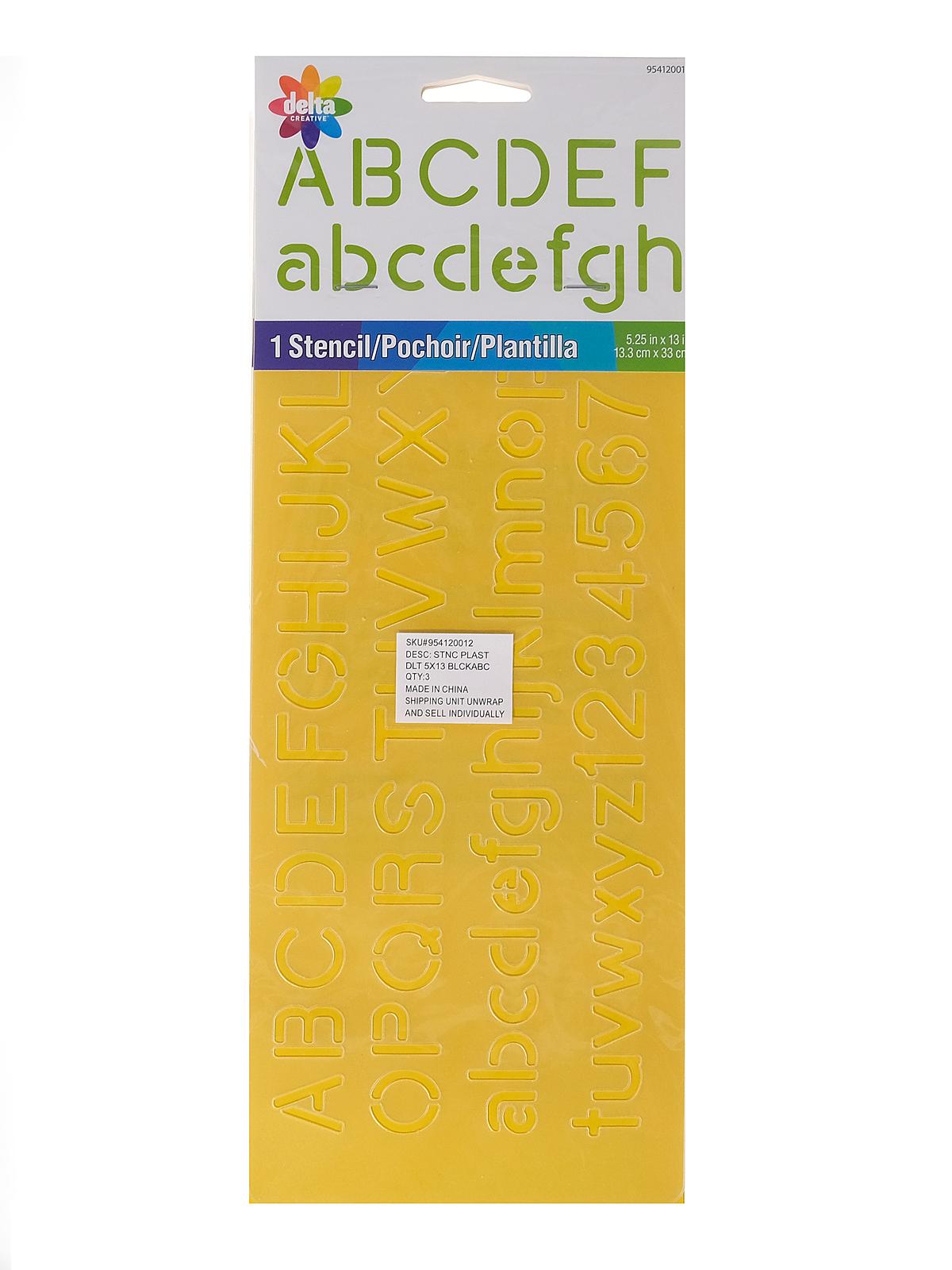 Stencil Magic Small Lettering Stencils Block Alphabet