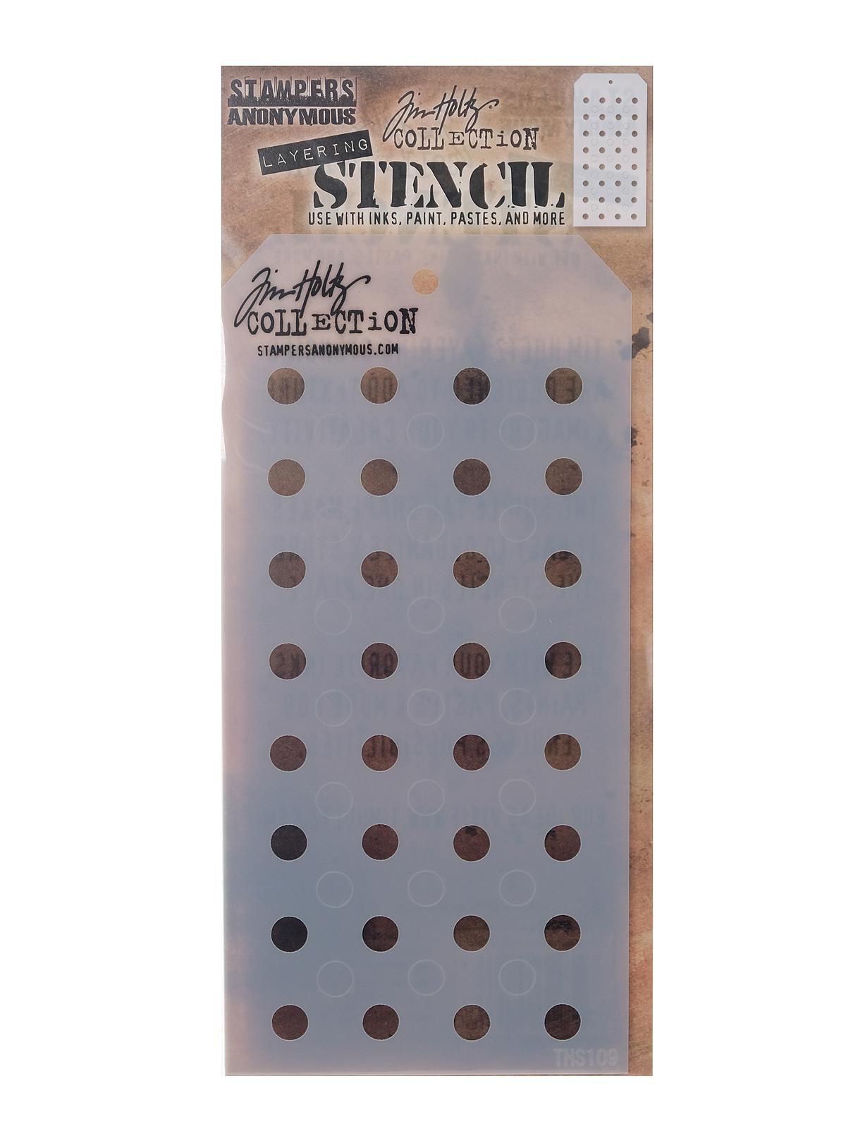 Tim Holtz Layering Stencils 4 1 8 In. X 8 1 2 In. Shifter Dots