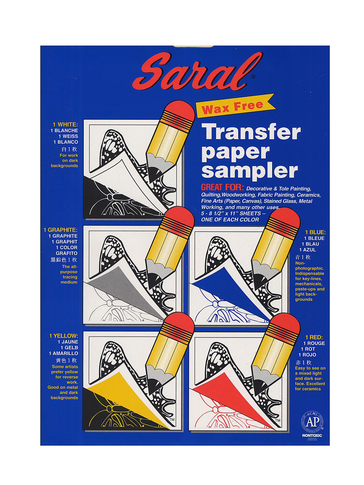 Transfer (tracing) Paper Transfer Paper Sampler Pack Of 5 Sheets 8 1 2 In. X 11 In. Pack Of 5
