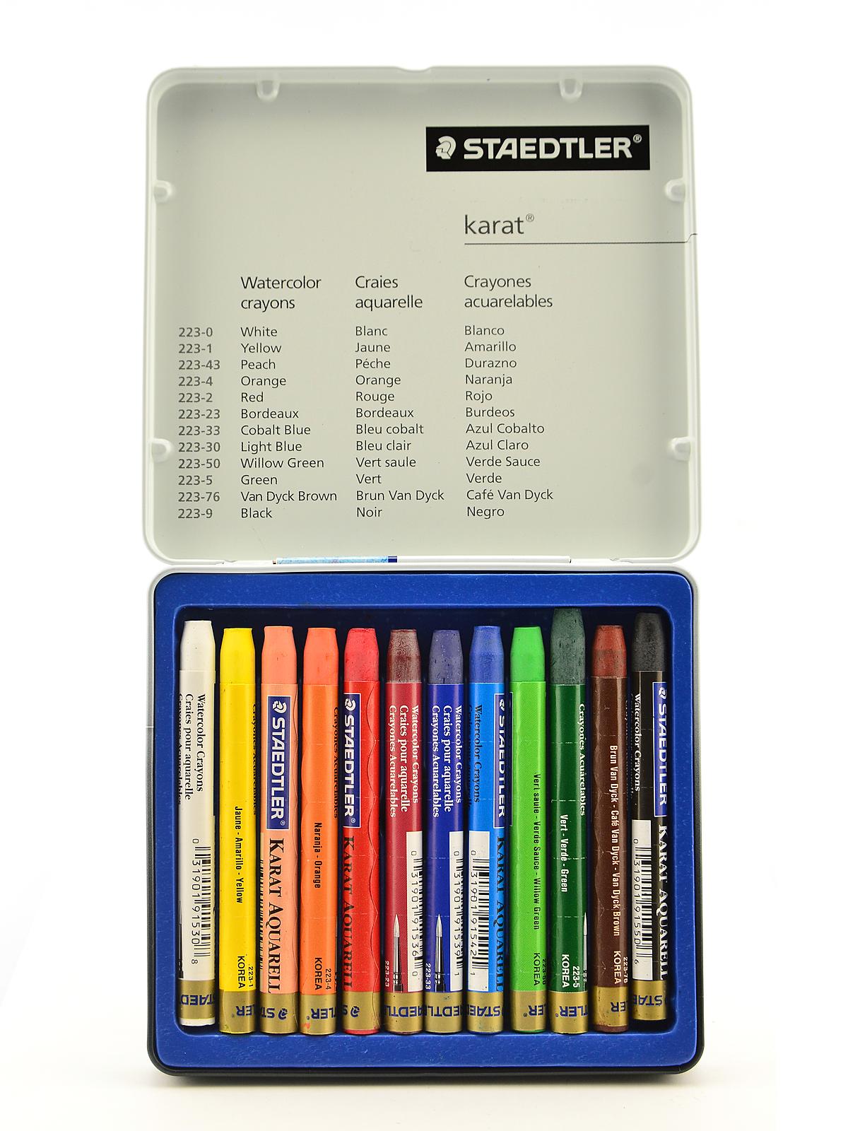 Karat Watercolor Crayon Sets Set Of 12