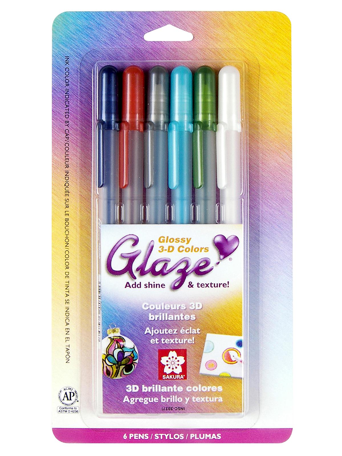 Gelly Roll Glaze Pens assorted set of 6