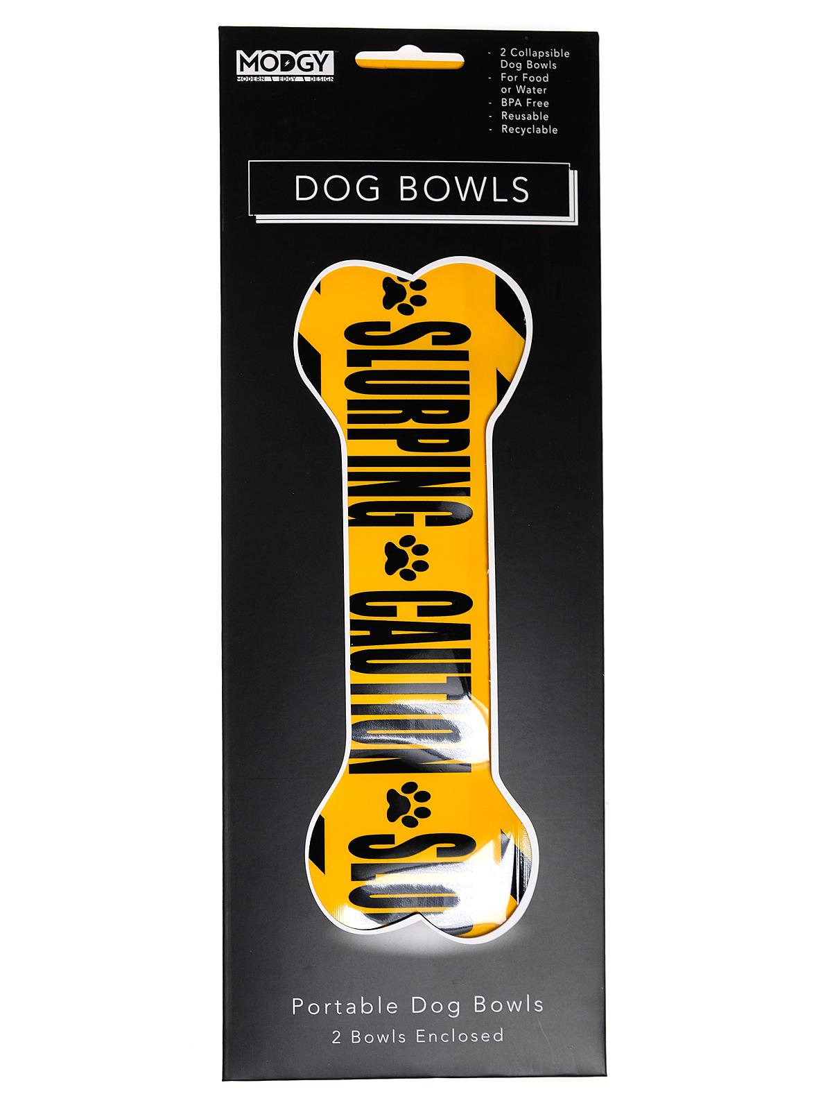 Expandable Dog Bowls 4 in. h x 11 1 2 in. w pawtion pack of 2