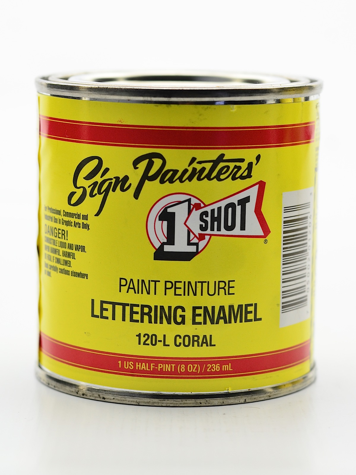 Lettering Enamel coral half pint 120L