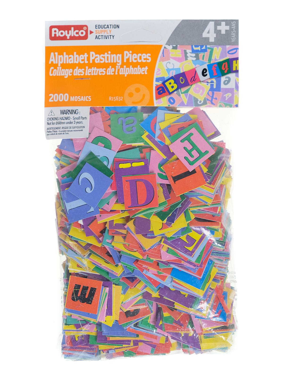 Collage Pieces alphabet pasting squares pack of 2000
