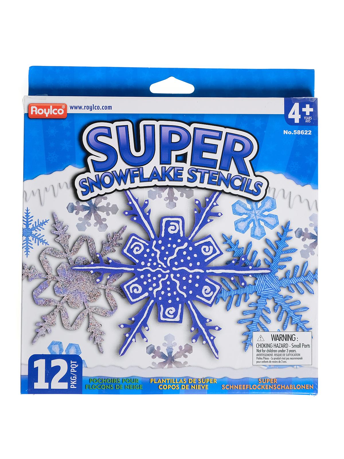 Stencils snowflake pack of 12