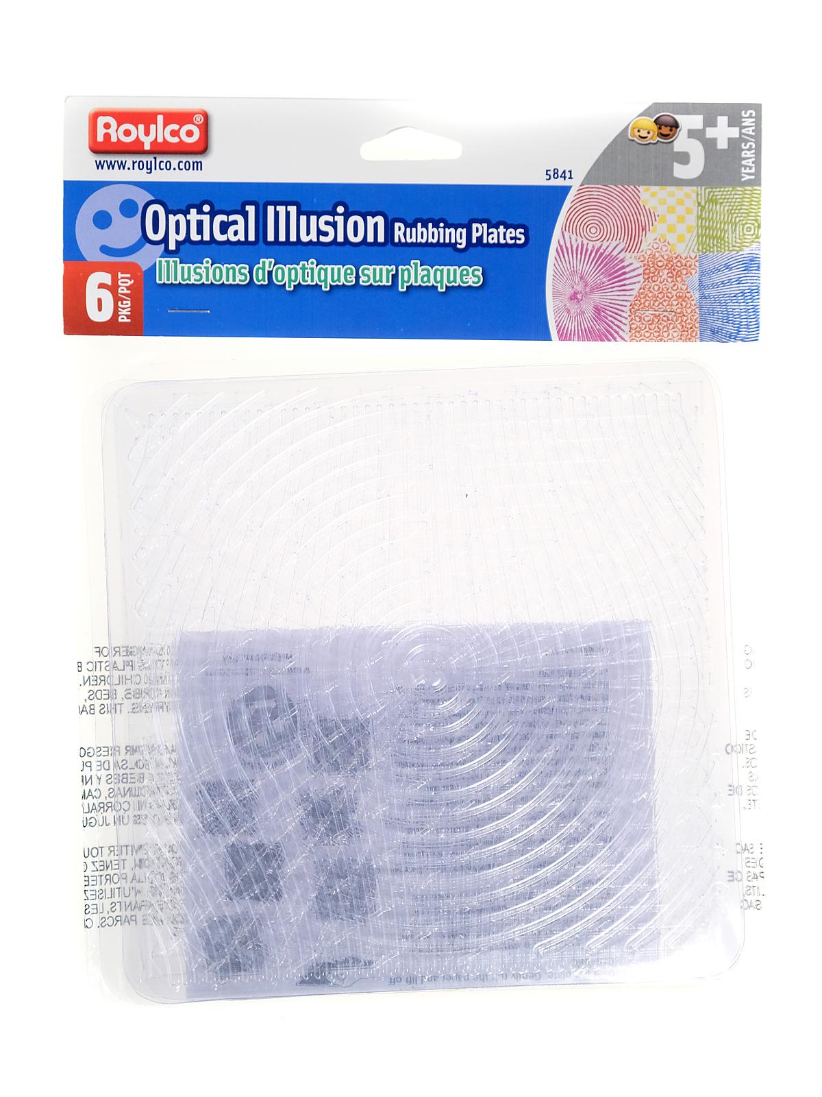 Rubbing Plates Optical Illusions Pack Of 6