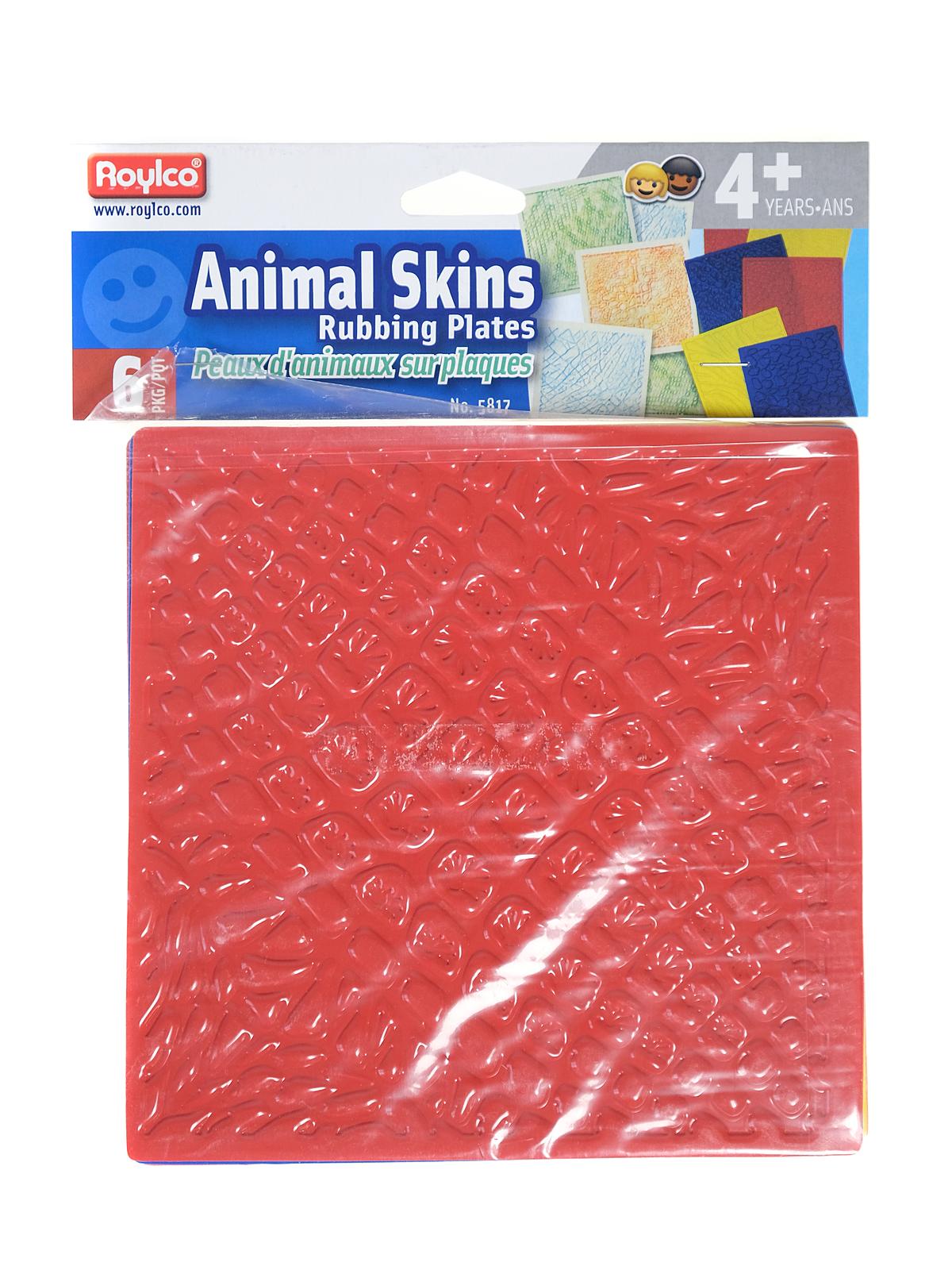 Rubbing Plates Animal Skins Pack Of 6