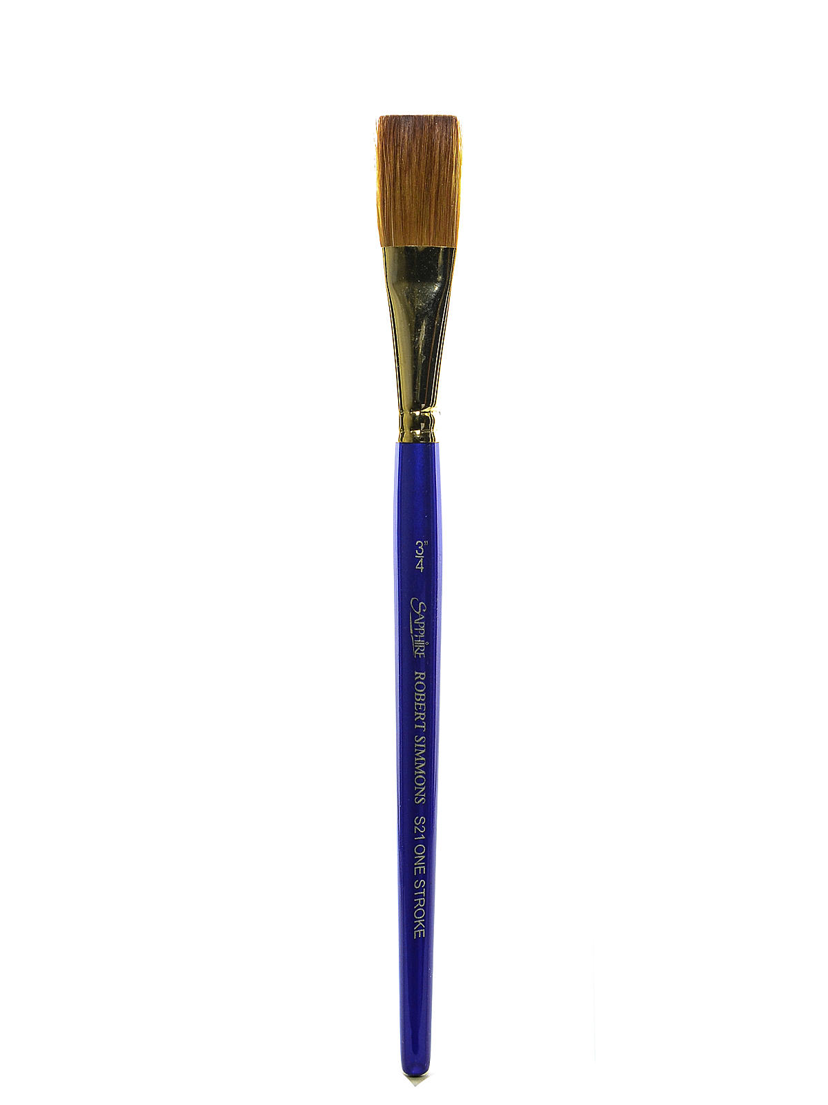 Sapphire Series Synthetic Brushes Short Handle 3 4 In. One Stroke Flat Wash S21