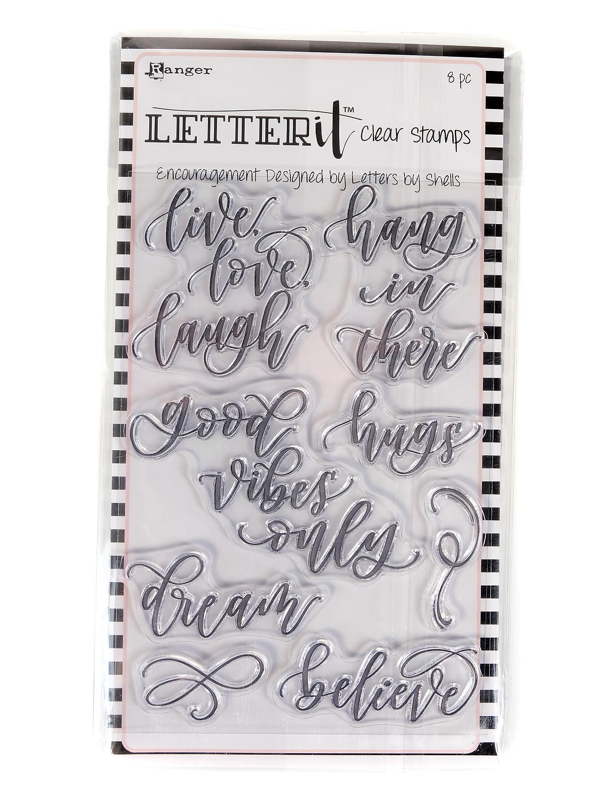 Letter It Clear Stamp Sets 4 In. X 6 In. Encouragement