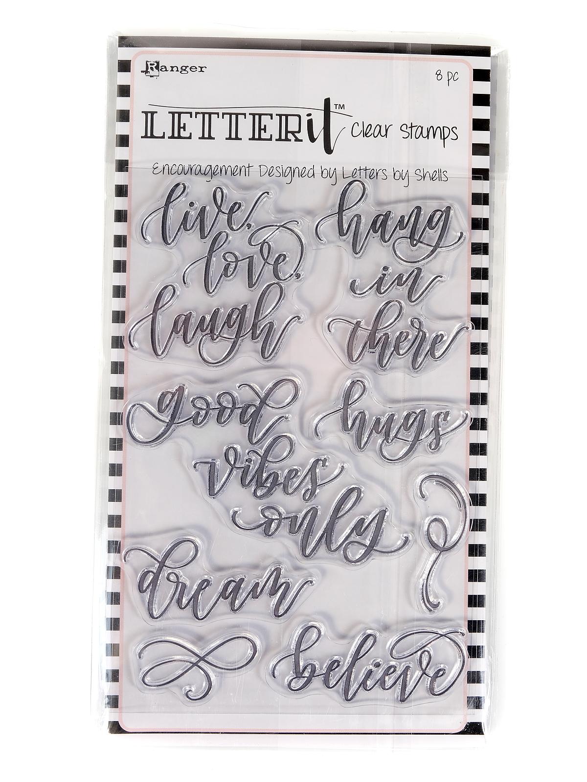 Letter It Clear Stamp Sets 4 in. x 6 in. encouragement