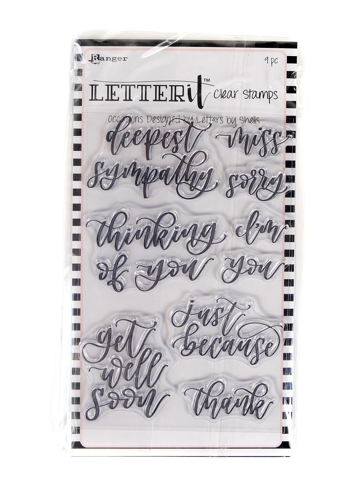 Letter It Clear Stamp Sets 4 In. X 6 In. Occasions