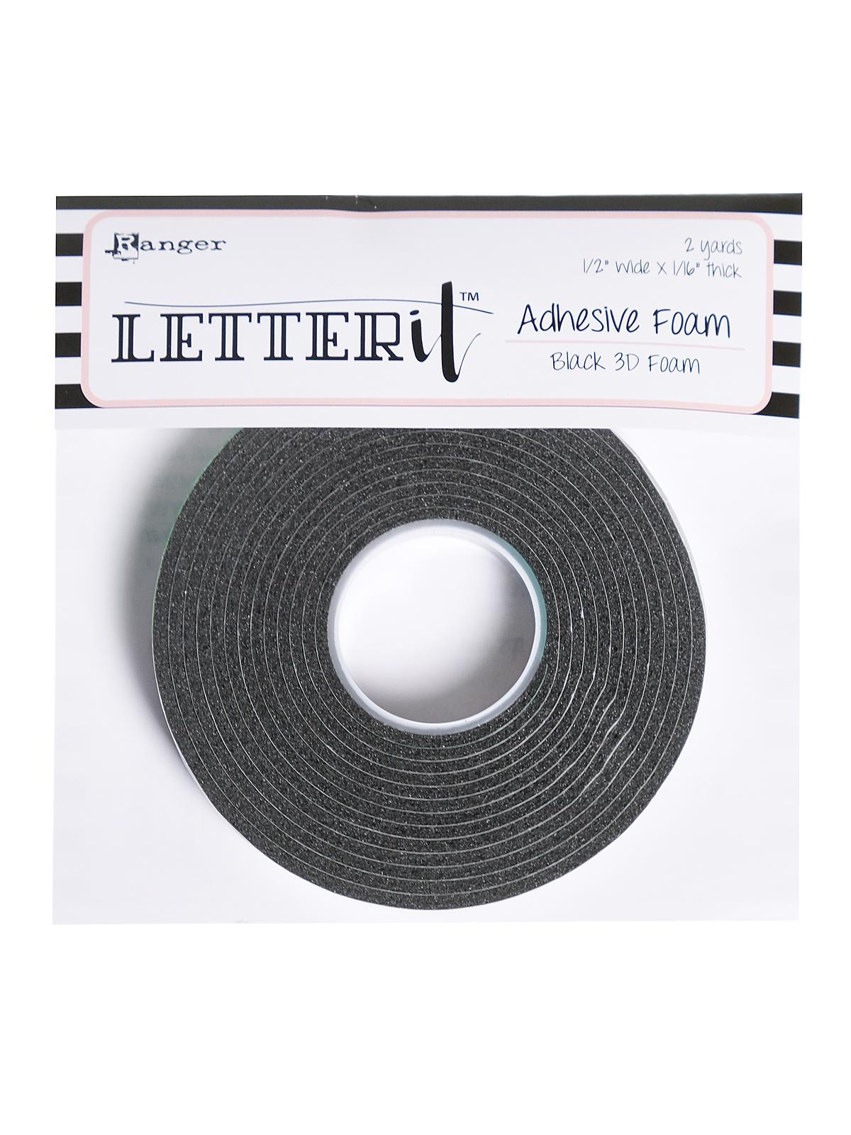 Letter It Adhesive Foam Black 1 2 In. X 2 Yds. Roll