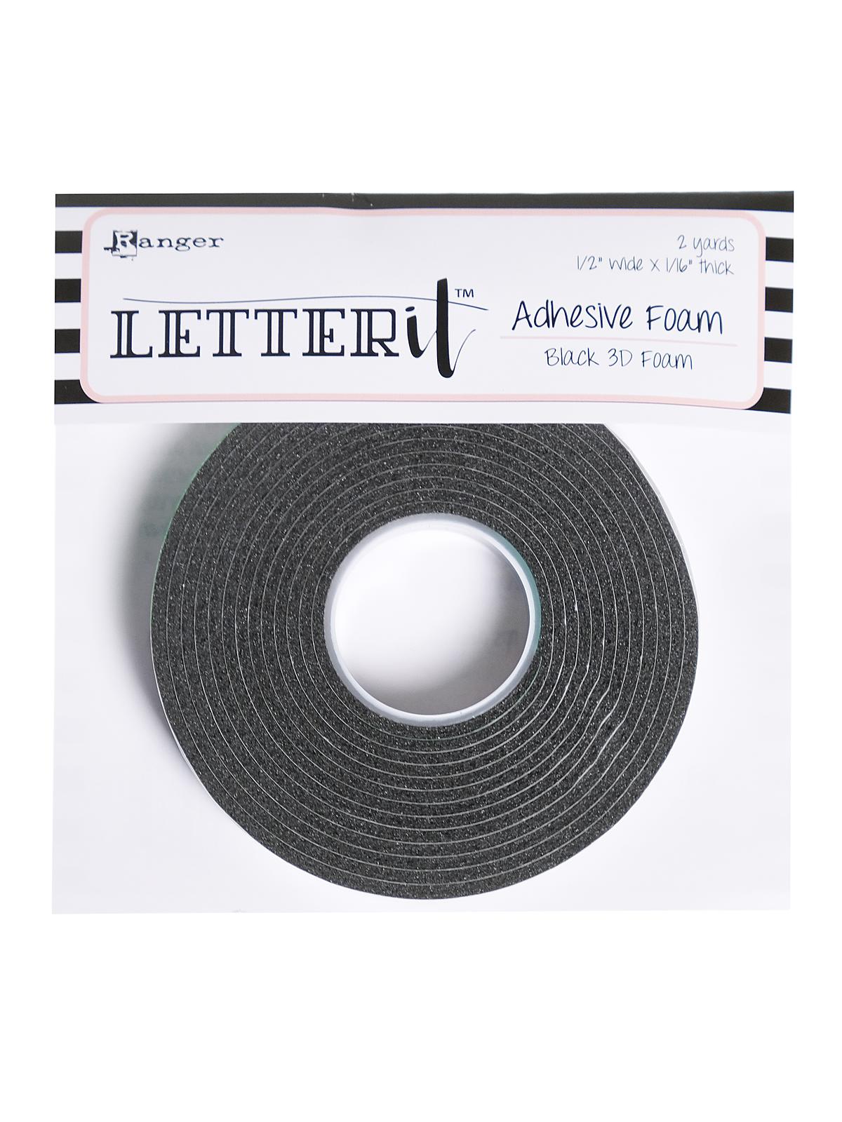Letter It Adhesive Foam black 1 2 in. x 2 yds. roll