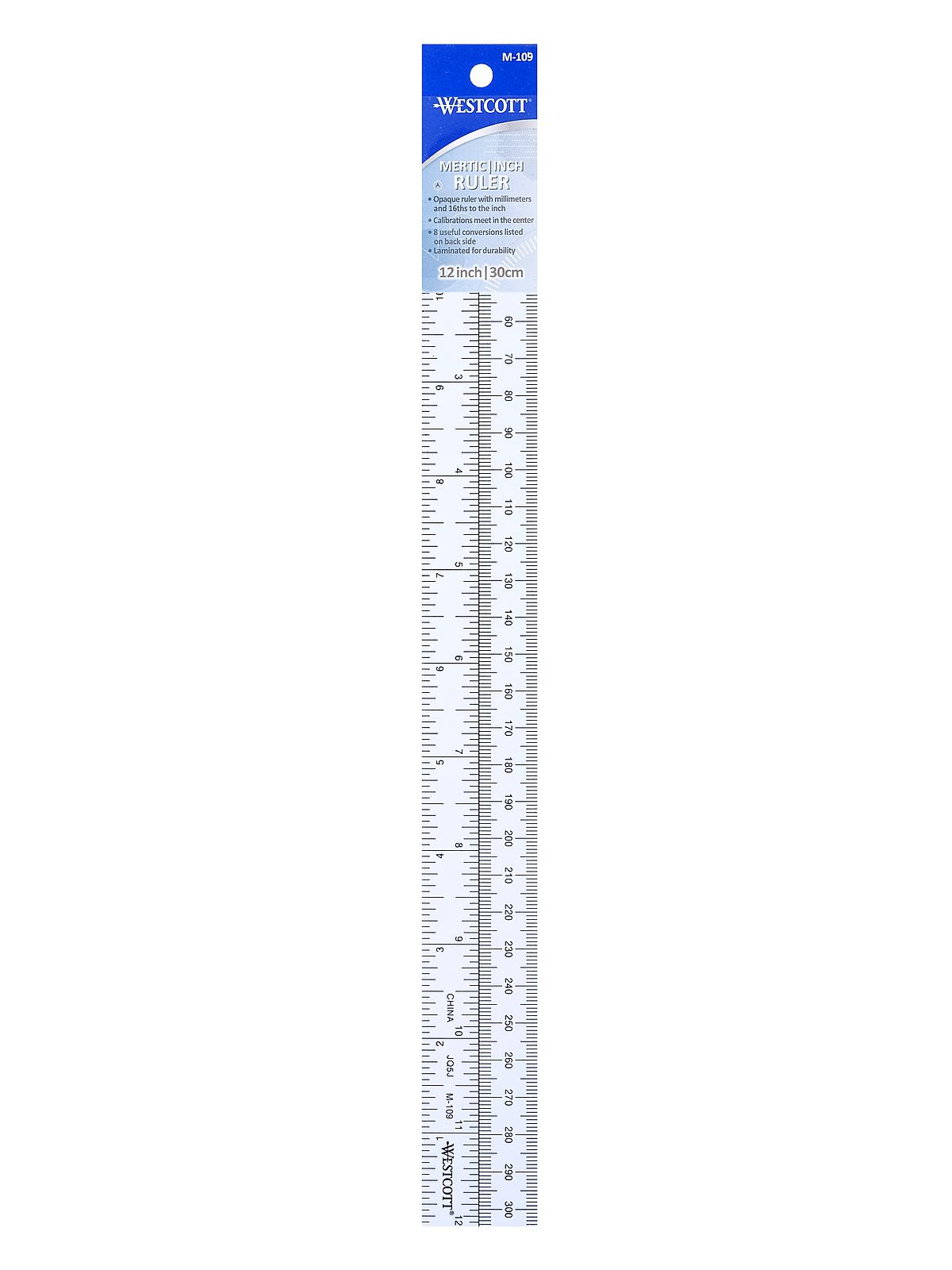 Metric Opaque Ruler 12 In.