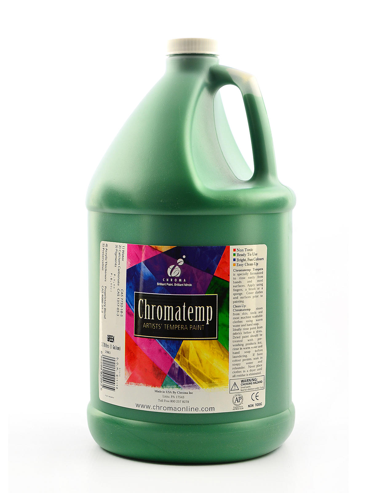 ChromaTemp Artists' Tempera Paint Green Gallon