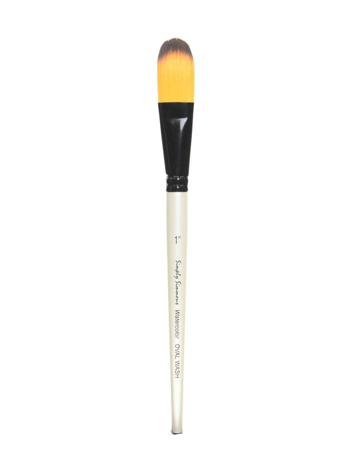 Simply Simmons Watercolor & Acrylic Short-handle Brushes 1 In. Oval Wash Synthetic Mix