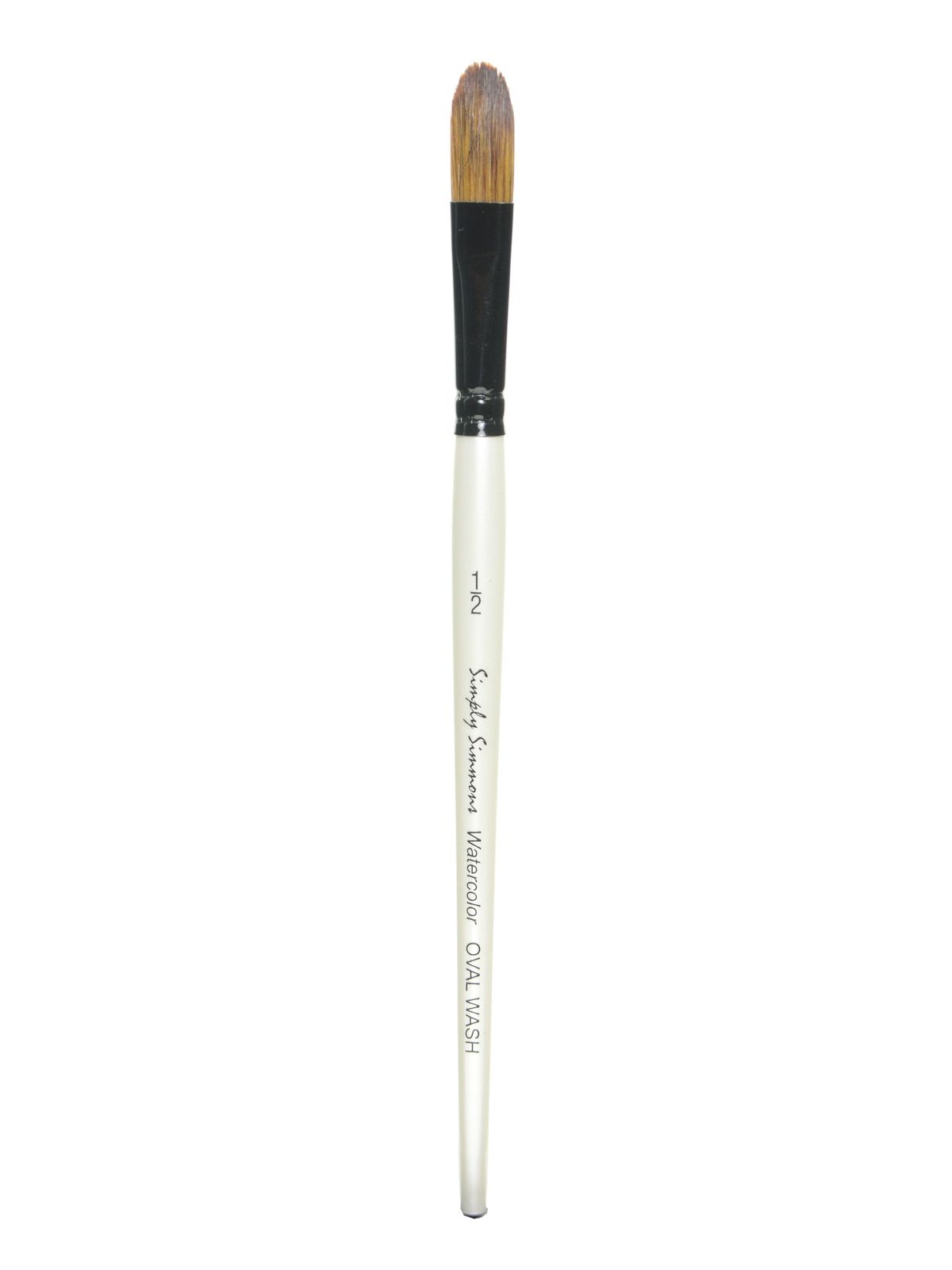 Simply Simmons Watercolor & Acrylic Short-handle Brushes 1 2 In. Oval Wash Pony Synthetic Mix