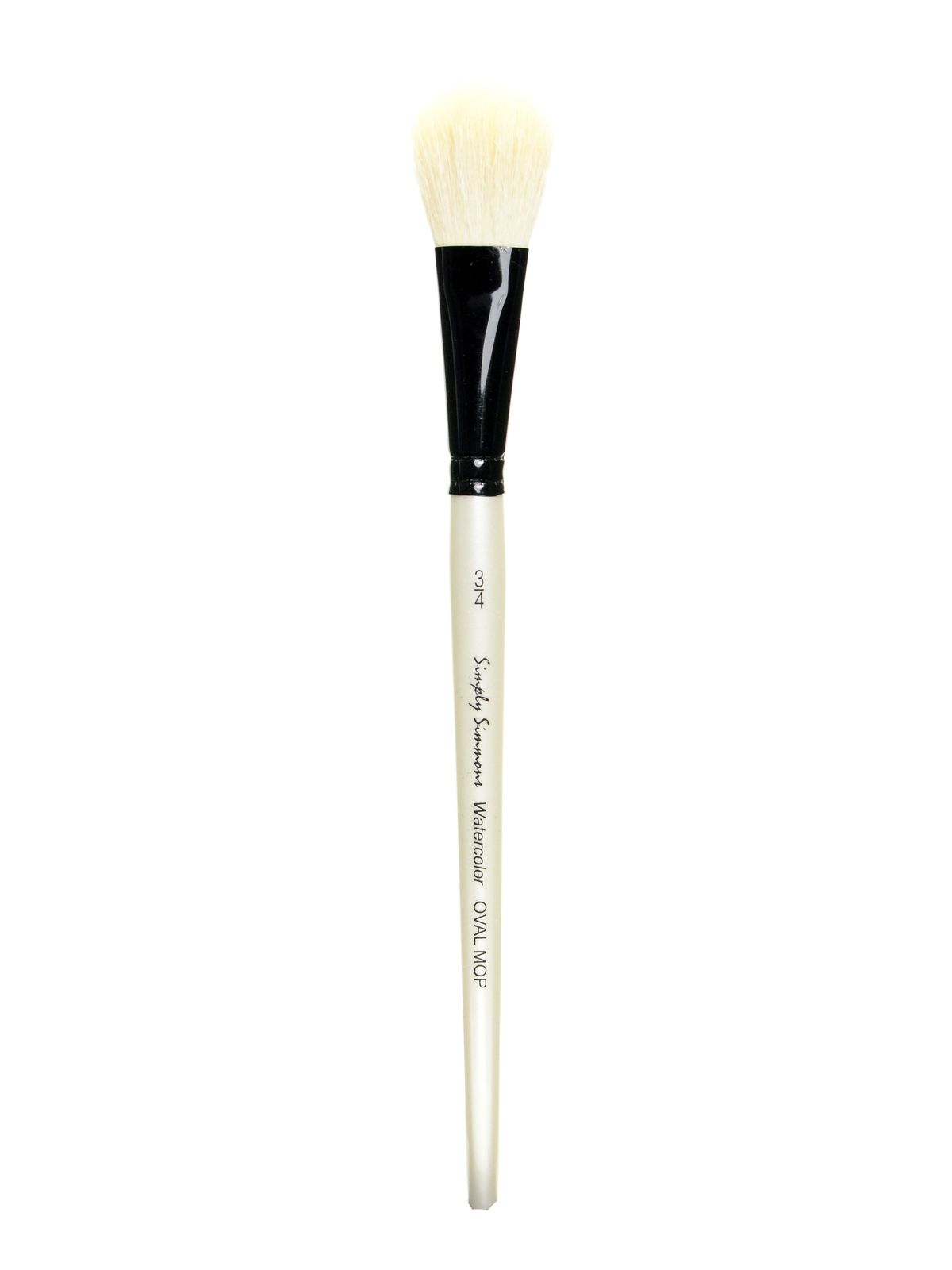 Simply Simmons Watercolor & Acrylic Short-handle Brushes 3 4 In. Oval Mop Natural White Goat