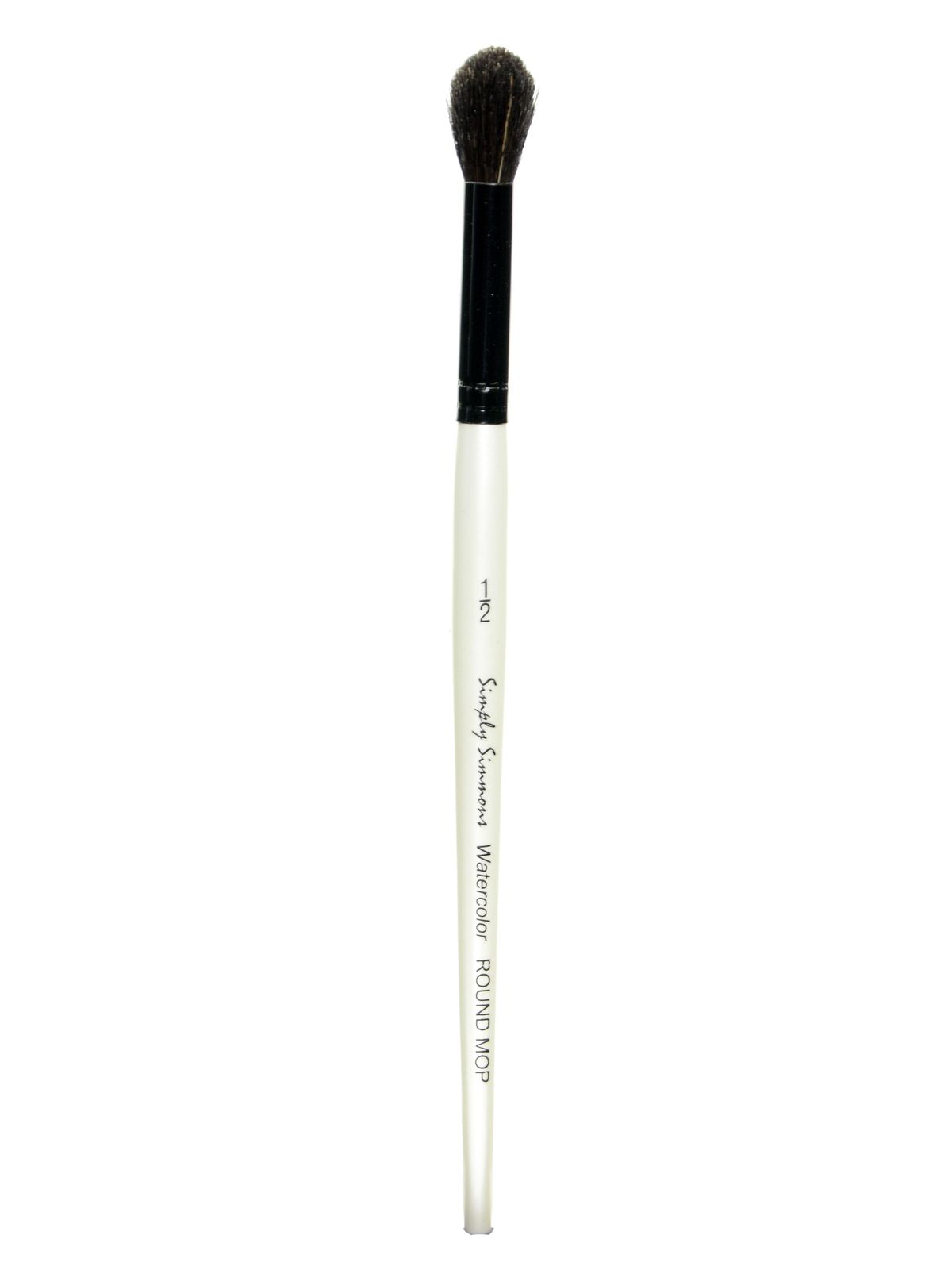 Simply Simmons Watercolor & Acrylic Short-handle Brushes 1 2 In. Round Mop Natural Black Goat