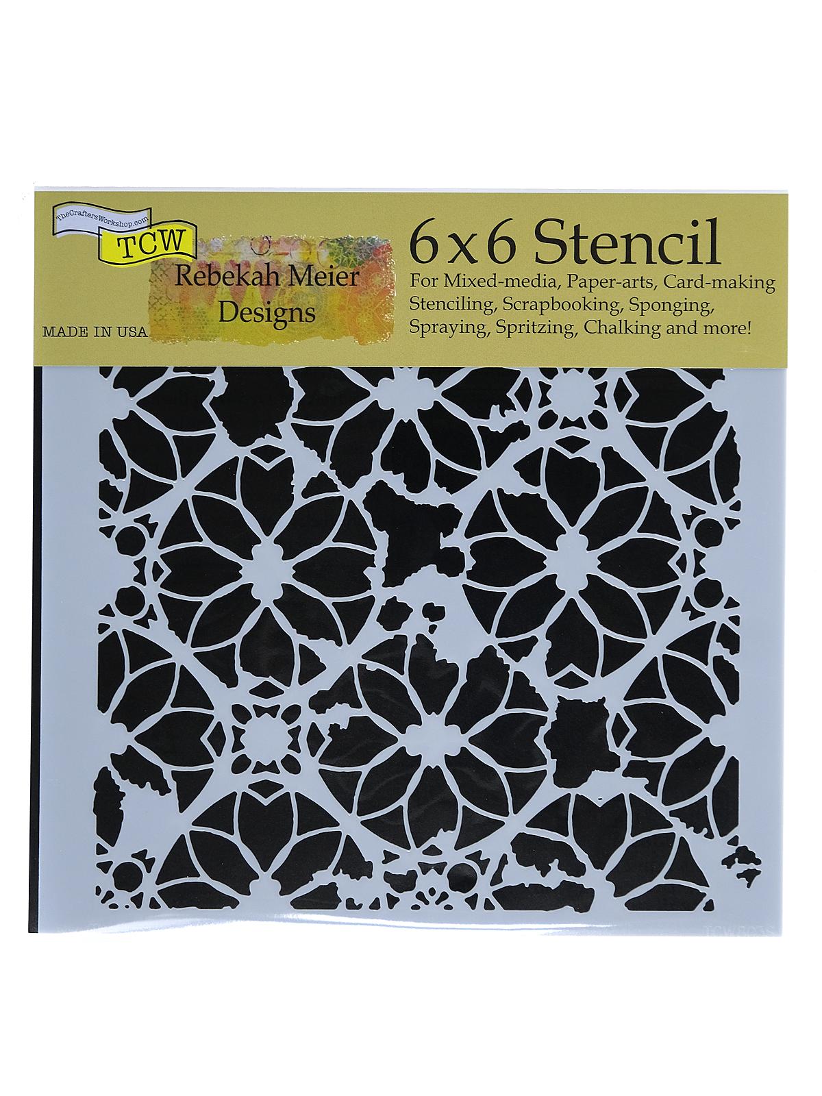 Stencils distressed lace 6 in. x 6 in.